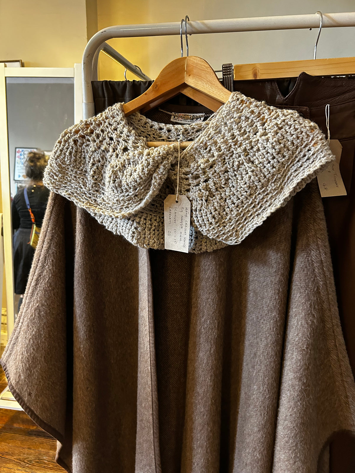 Hand Crochet Knitted Capelet