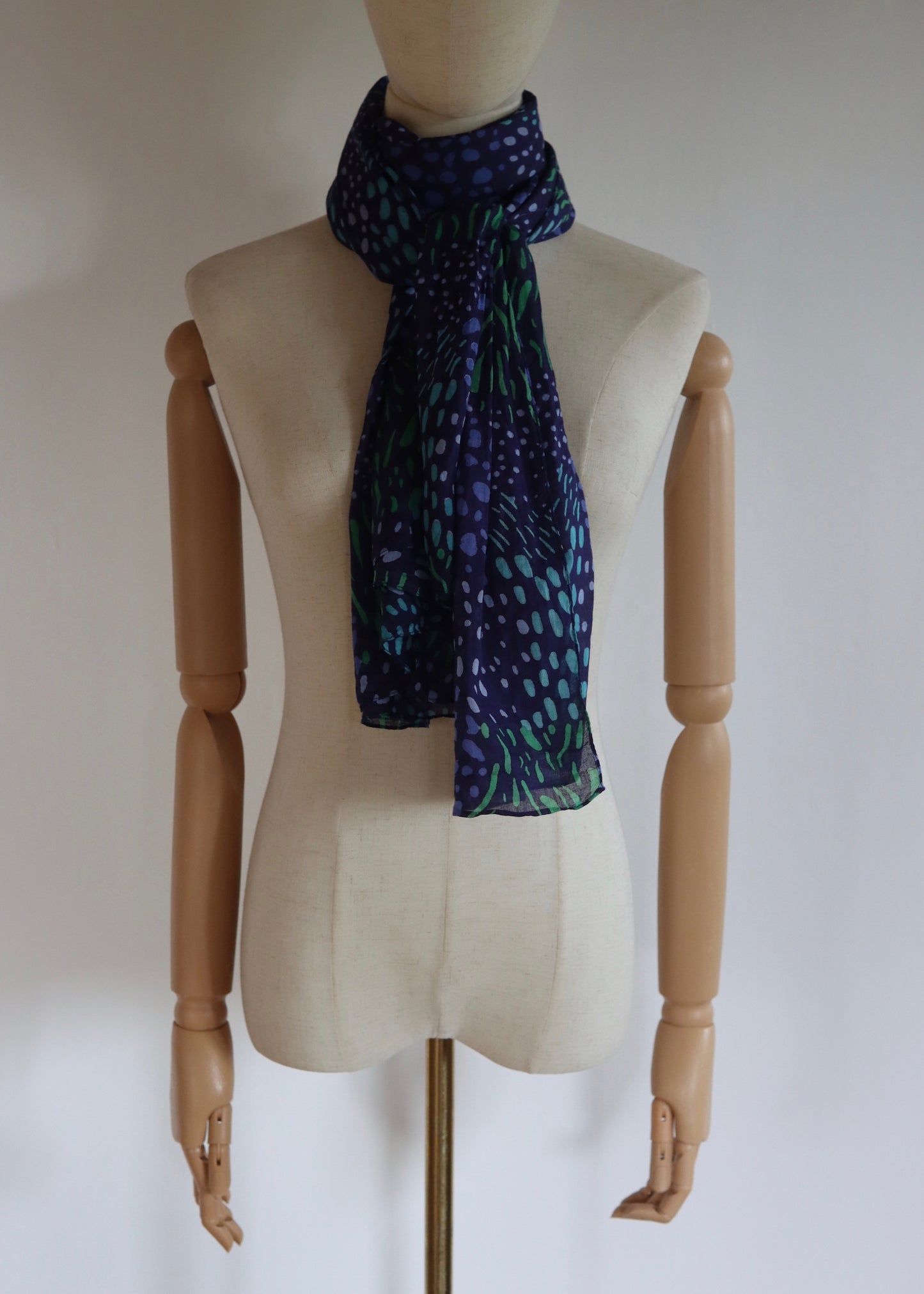 Large Indian Cotton Printed Scarf