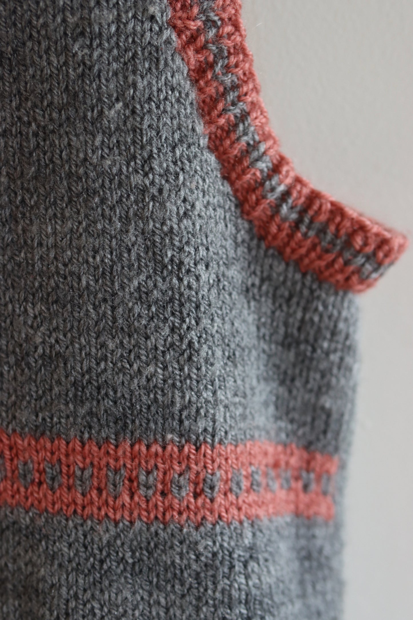 Grey Hand Knitted Vest