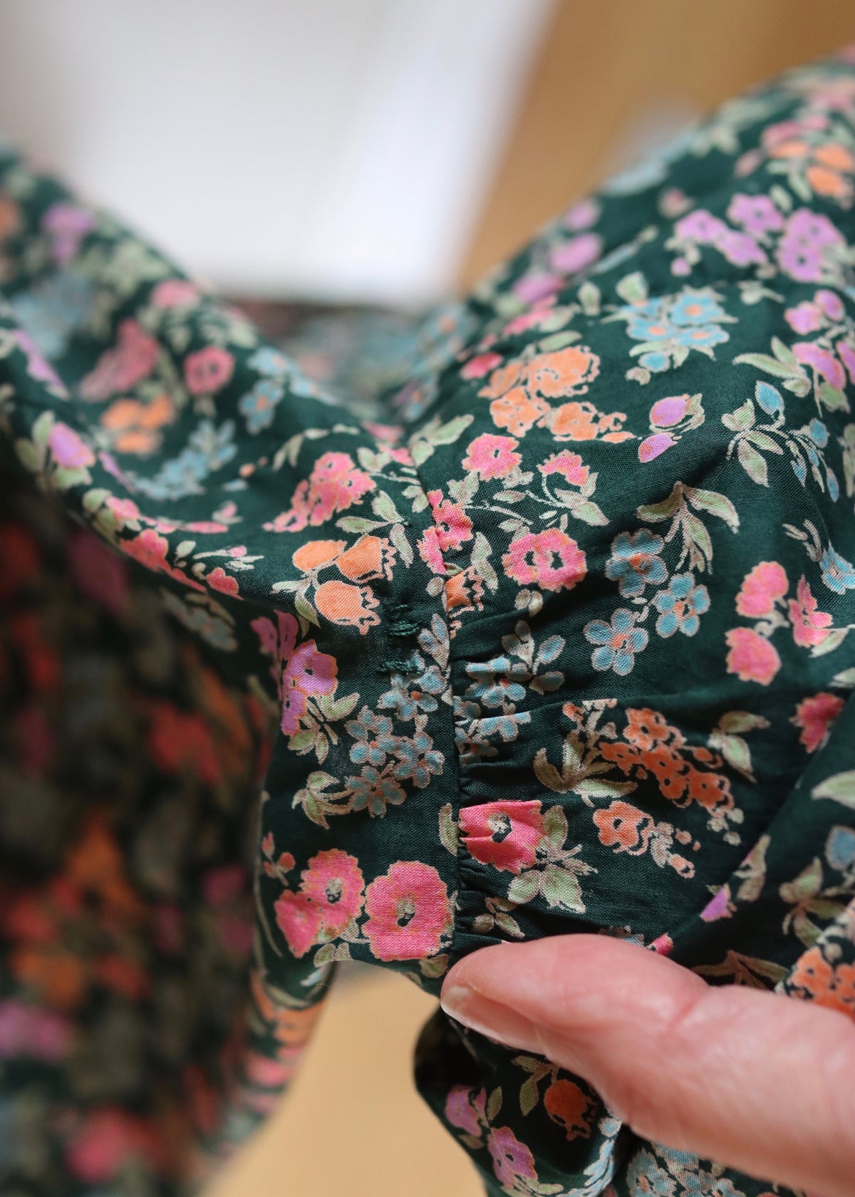 Fine Feathers Cotton Floral Prairie 1970s Dress