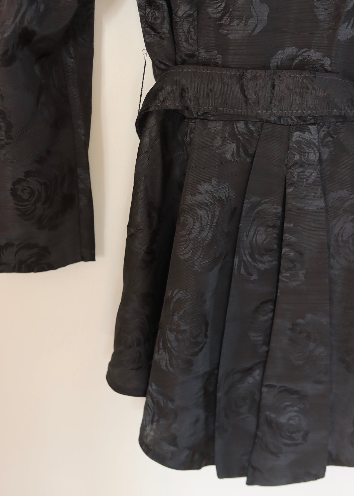 Black 80s Peplum Skirt Suit