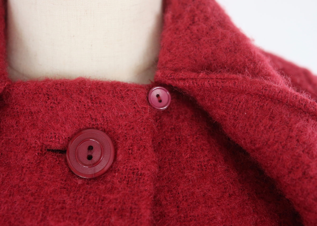 Windsmoor | Red Mohair Blend Scarf Coat