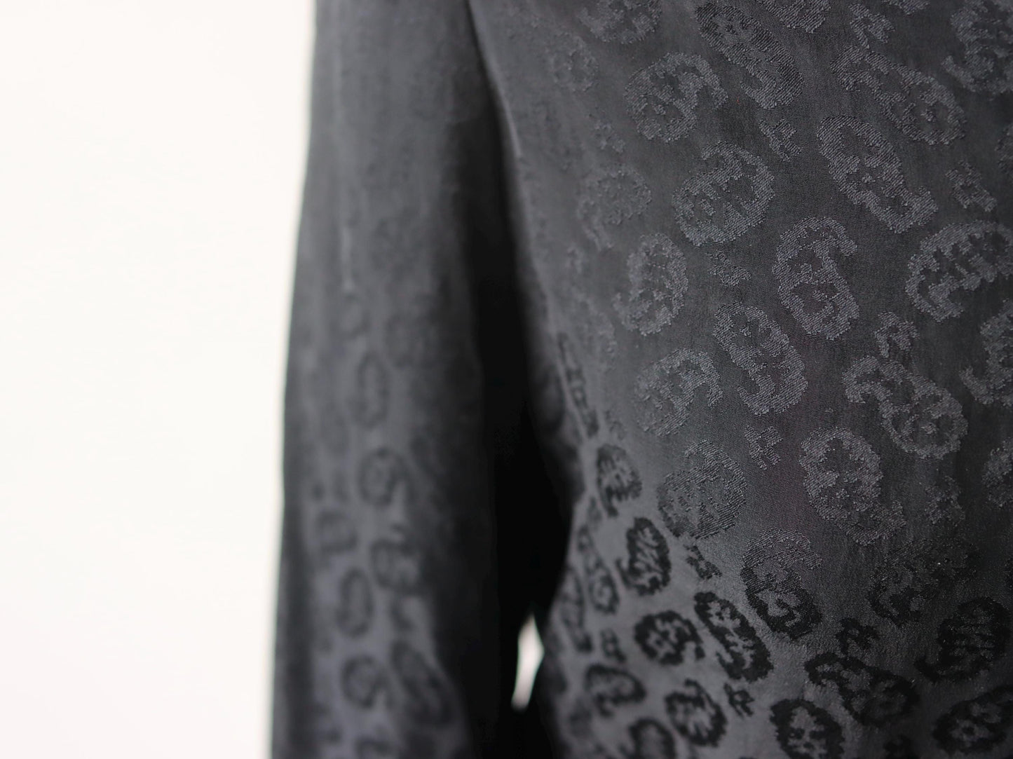 LANVIN Paris Boutique | Black Silk Bow Blouse | 1970s