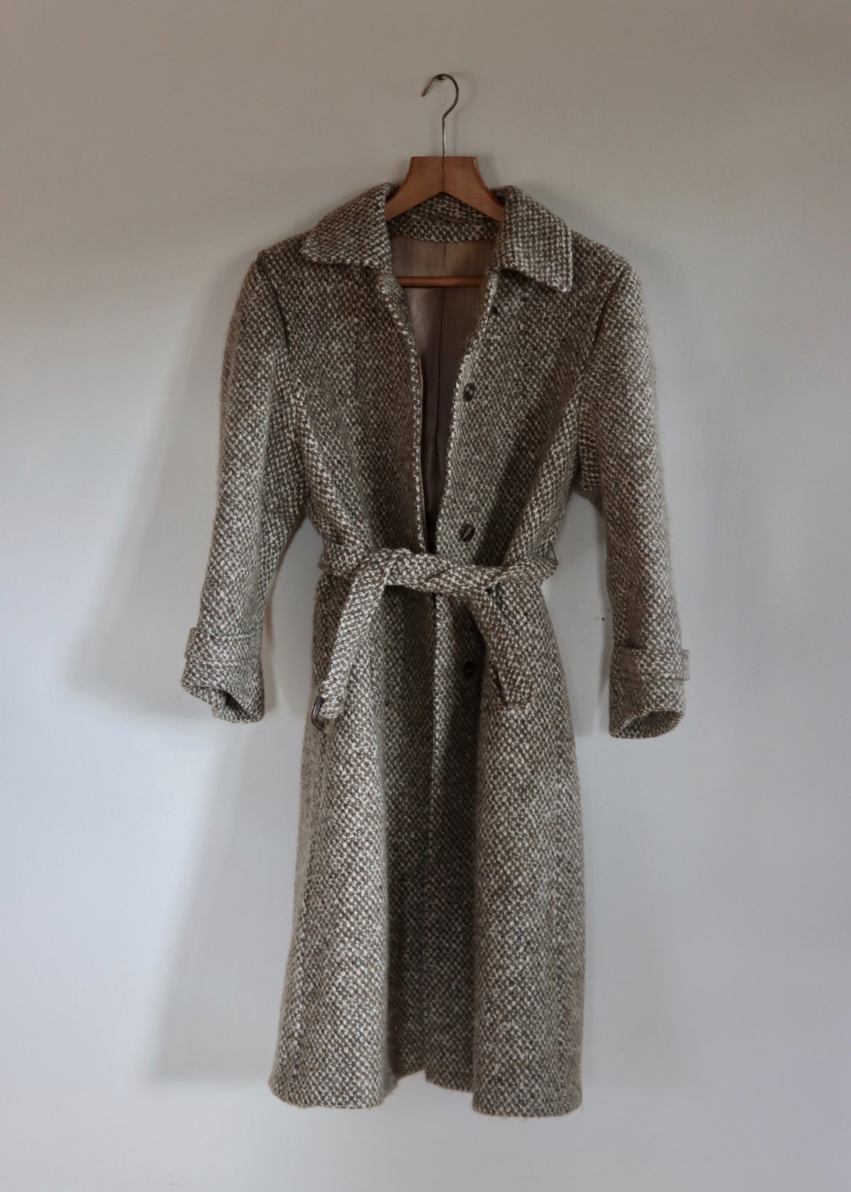 Sager Tweed 1970s Belted Coat