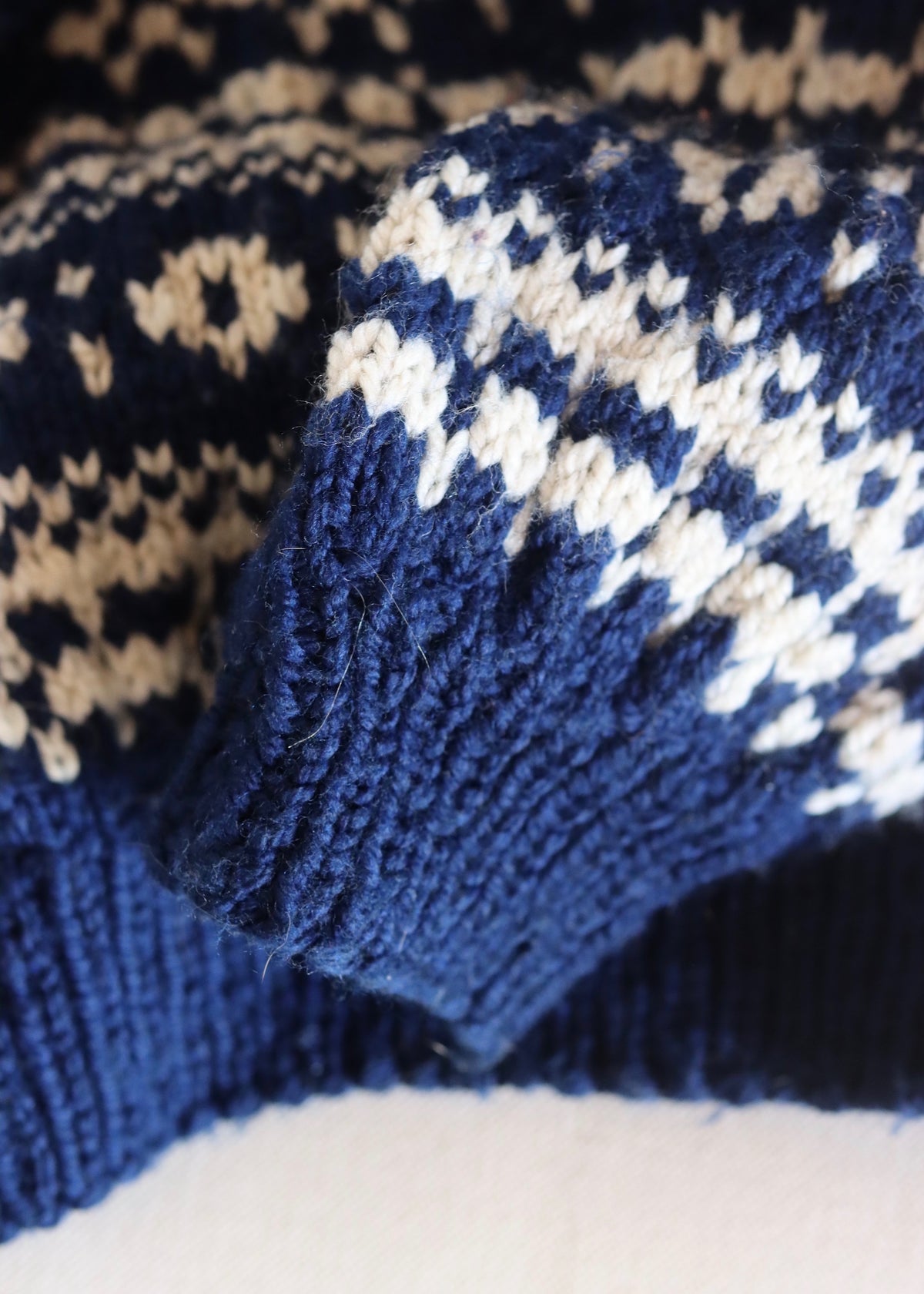 Warm Chunky Knit Fair Isle Fisherman’s Jumper