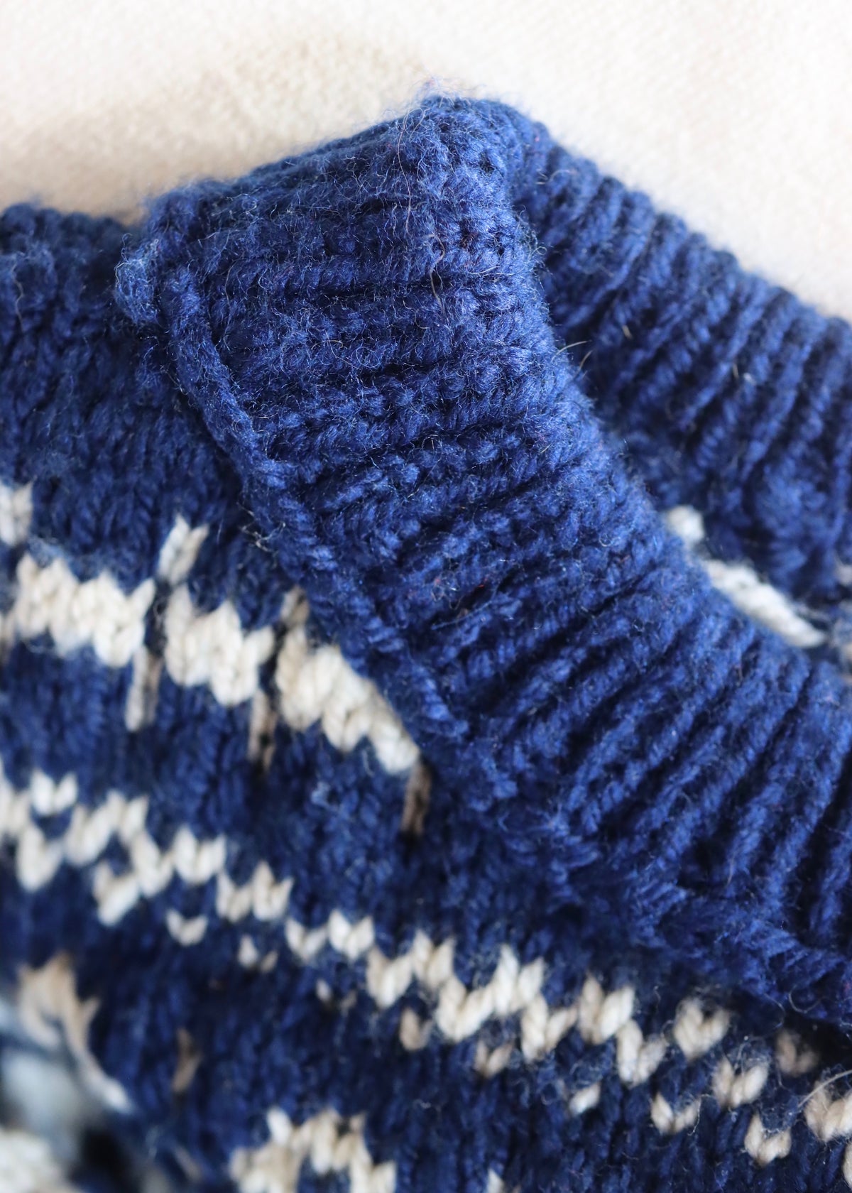 Warm Chunky Knit Fair Isle Fisherman’s Jumper