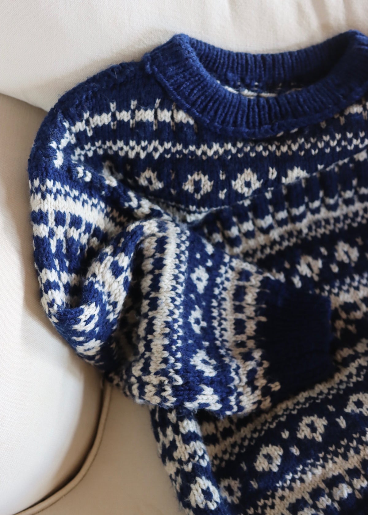 Warm Chunky Knit Fair Isle Fisherman’s Jumper