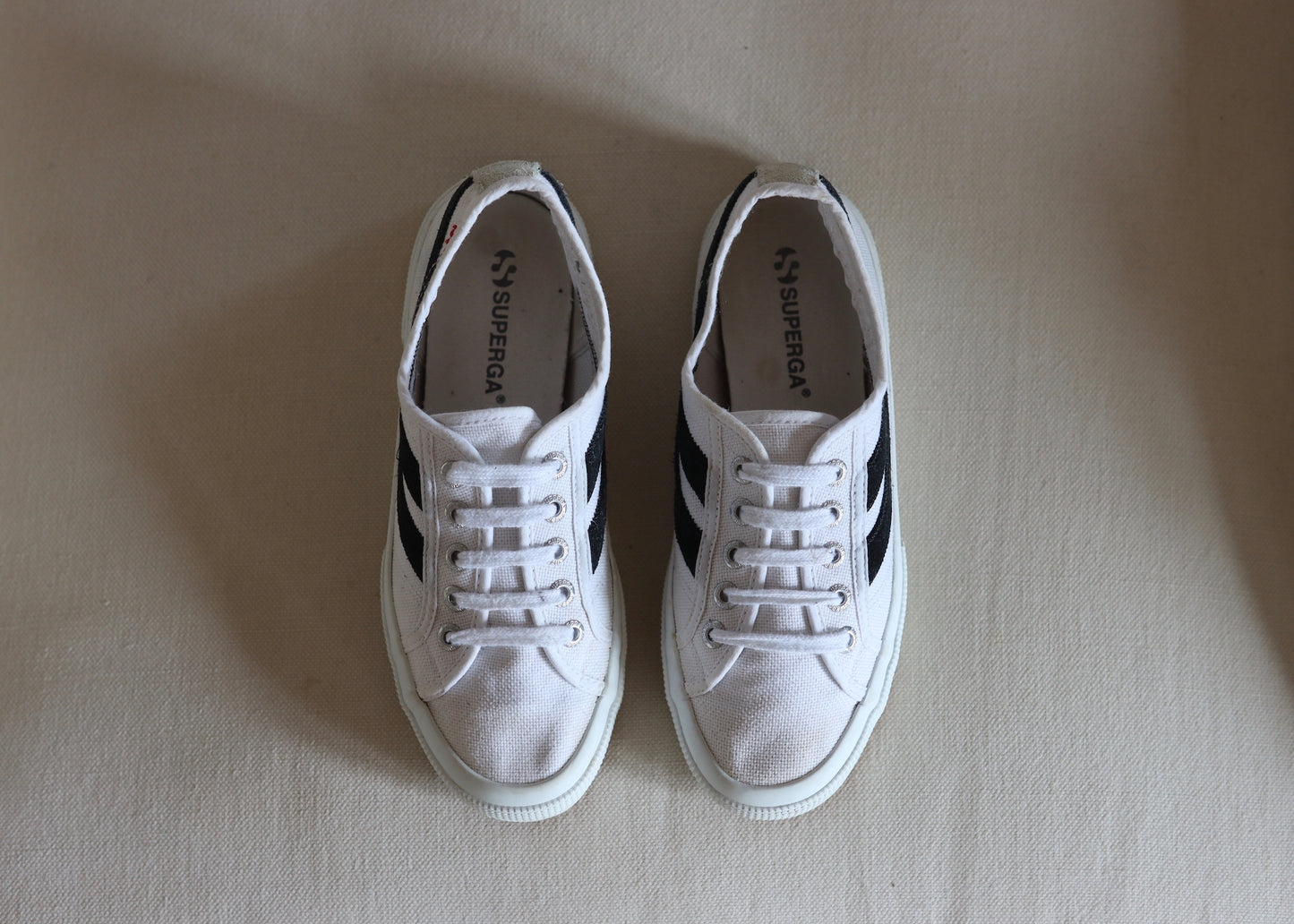 SUPERGA | White Plimsoles Sneakers | Size 4.5