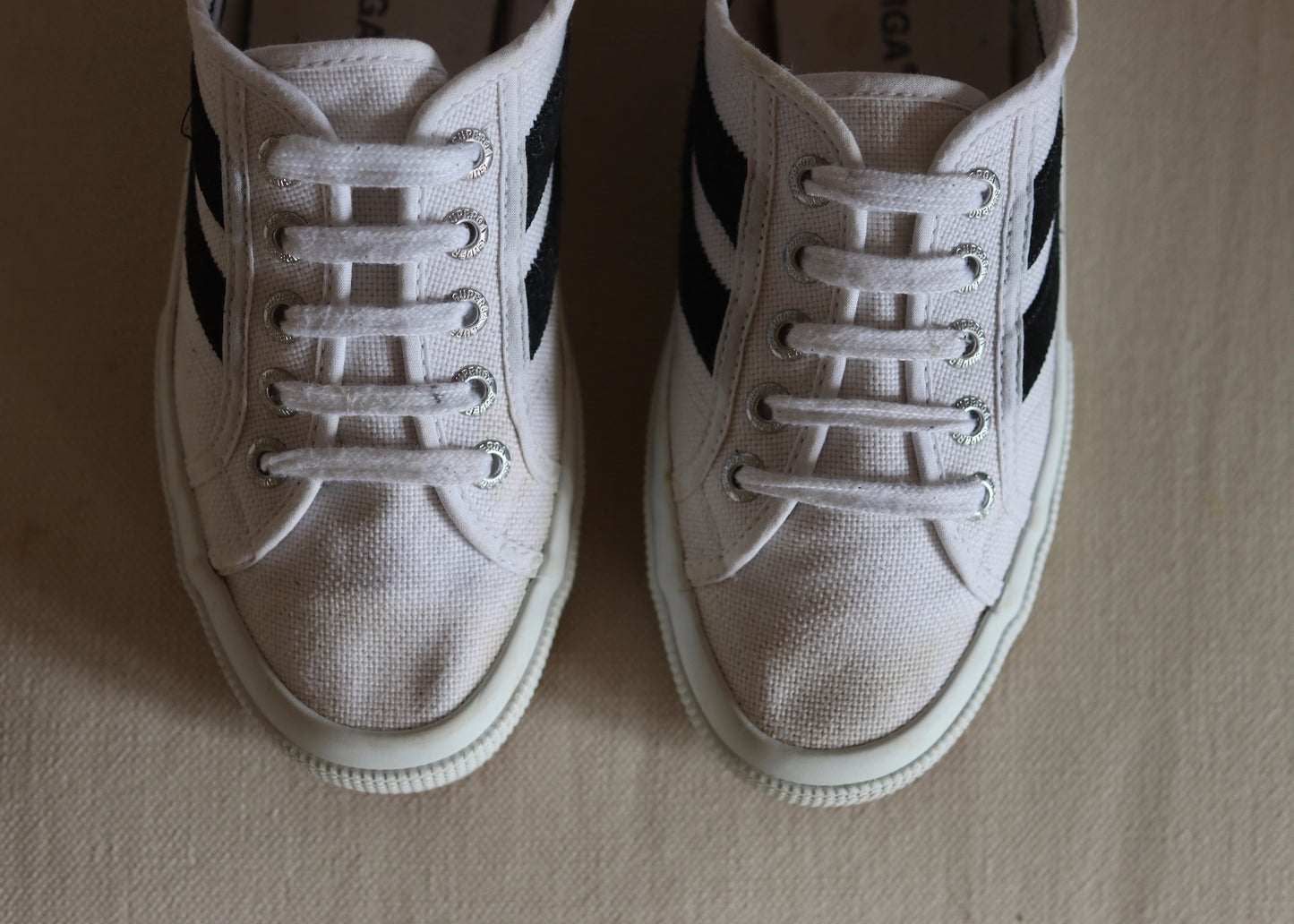 SUPERGA | White Plimsoles Sneakers | Size 4.5