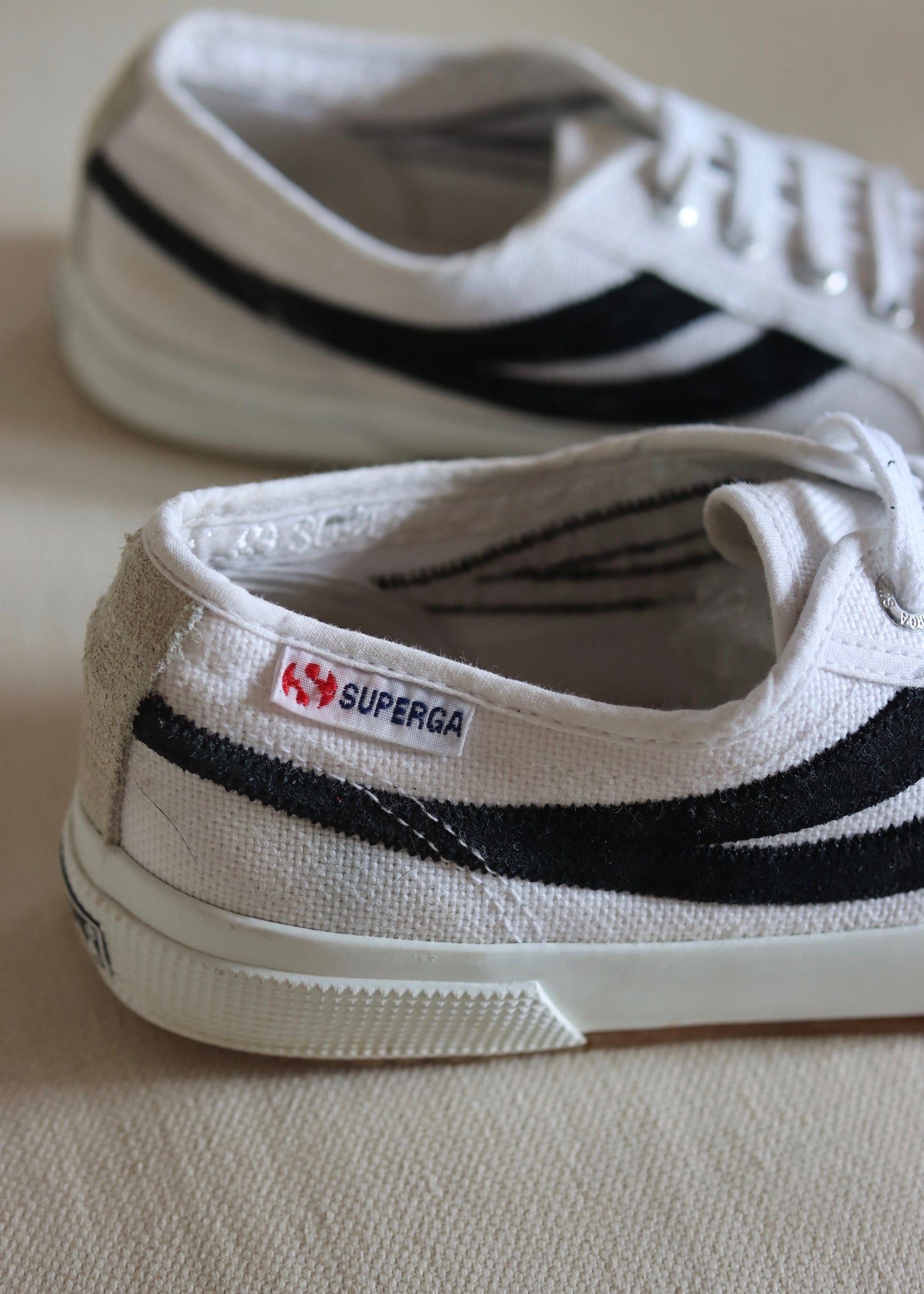 SUPERGA | White Plimsoles Sneakers | Size 4.5