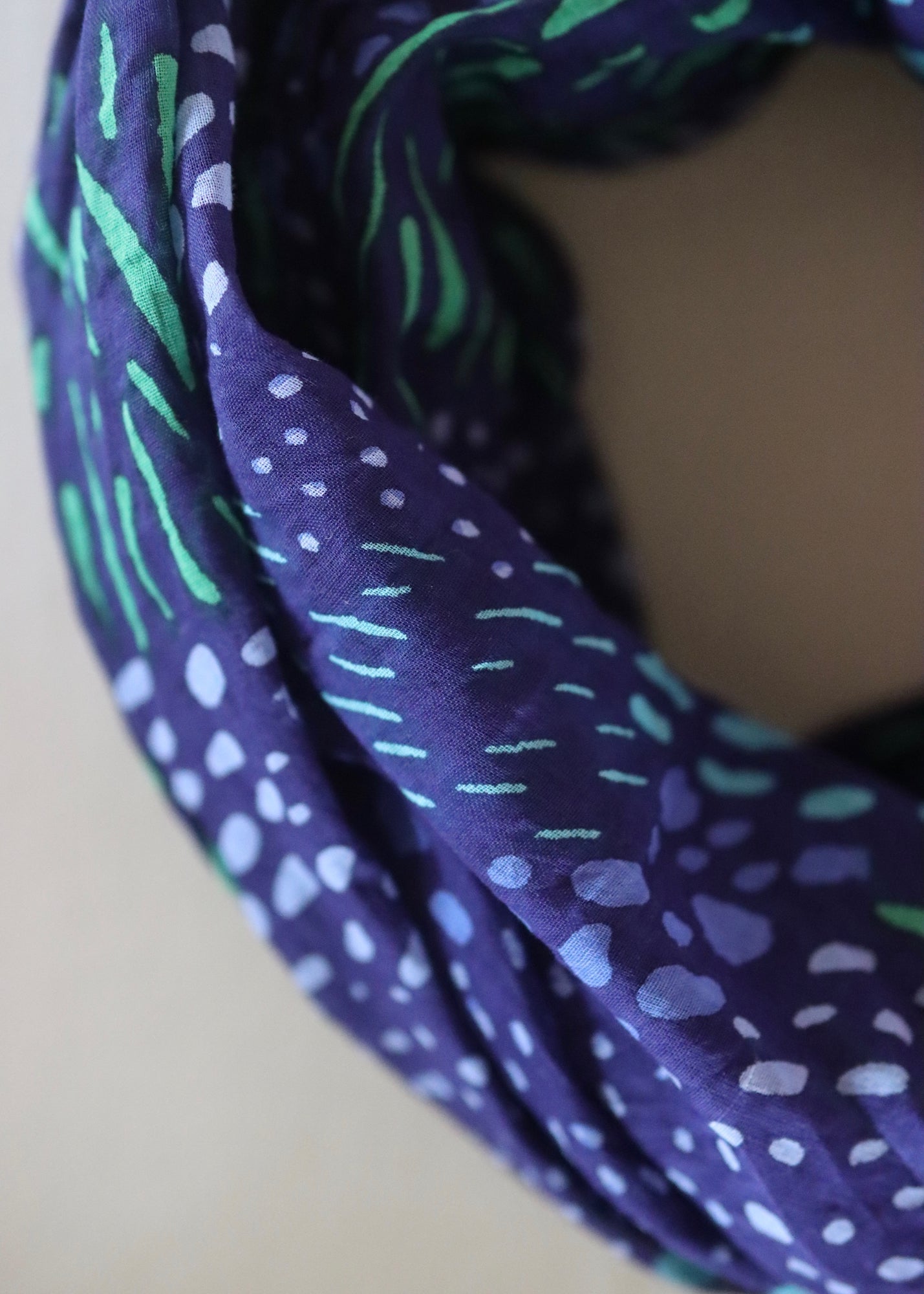 Large Indian Cotton Printed Scarf