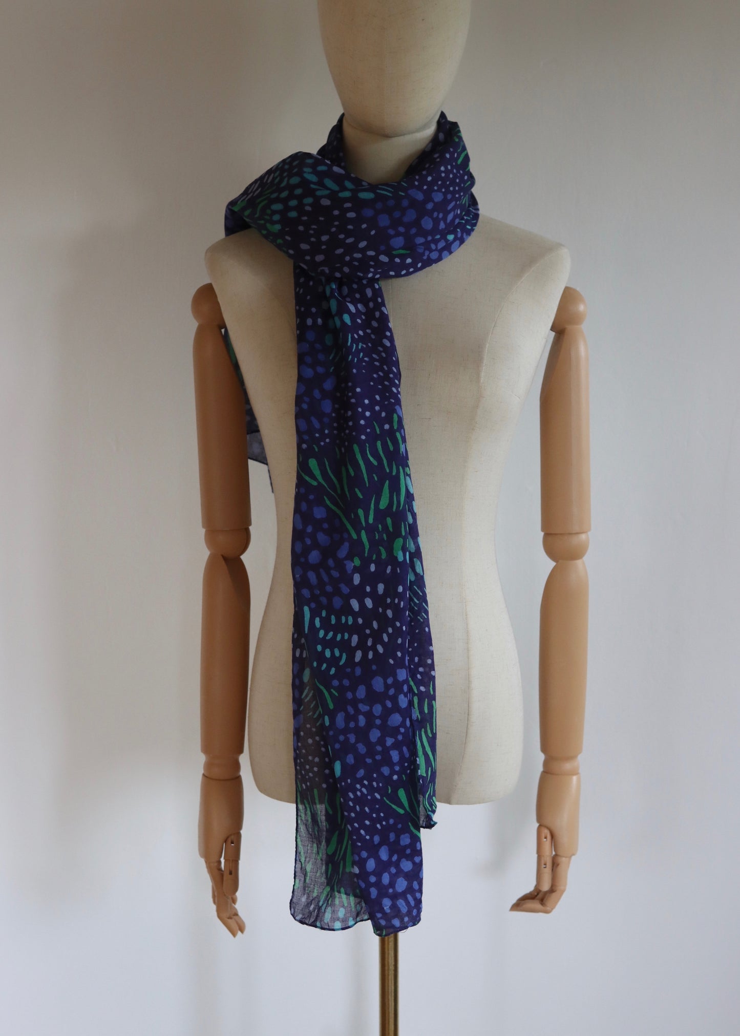 Large Indian Cotton Printed Scarf