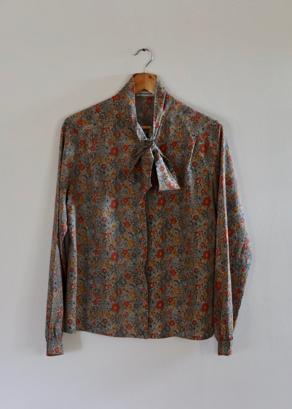 Windsmoor Floral Print Pussy Bow Blouse | 1970s