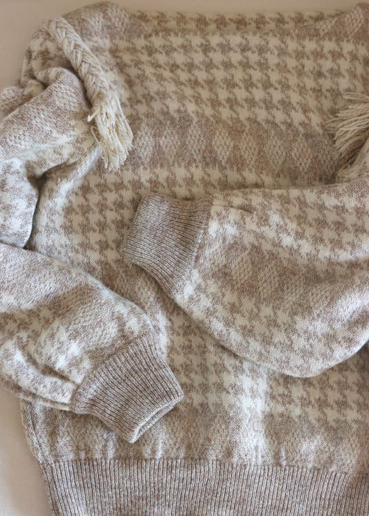 ESCADA Dogtooth Alpaca Blend Jumper | 1980s