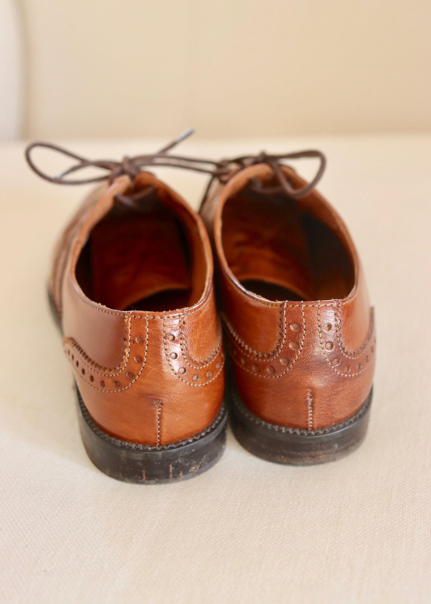 Russel & Bromley Leather Brown Laced Shoes Brogues