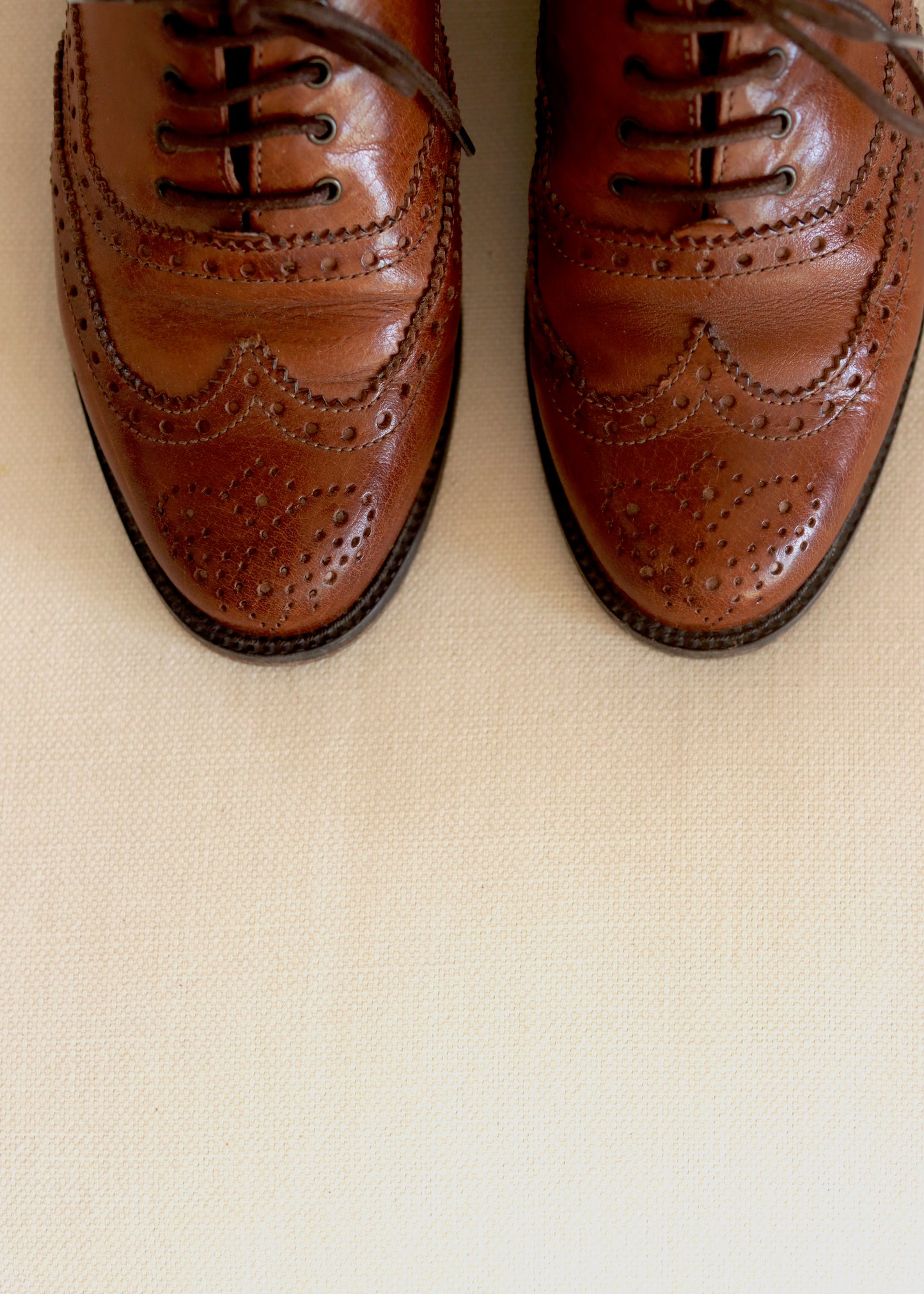 Russel & Bromley Leather Brown Laced Shoes Brogues