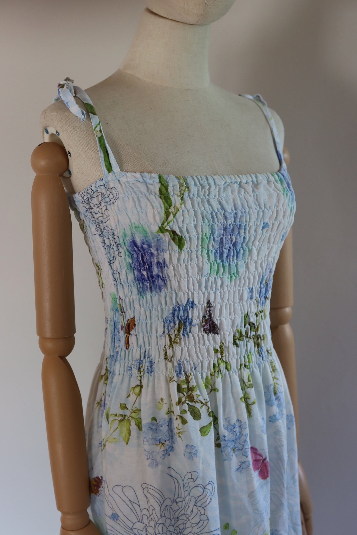 Mario Romano 70s Inspired Cotton Sun Dress