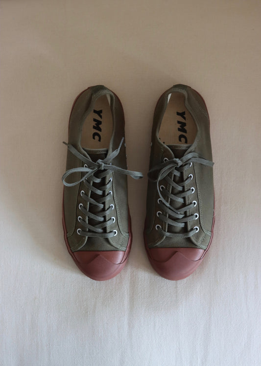 YMC Low-top Khaki Canvas Sneakers Size 7