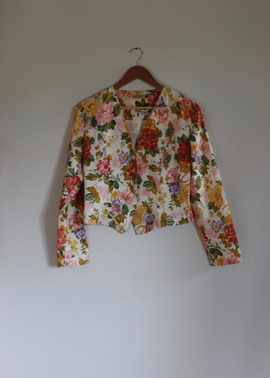 Vintage Monsoon Floral Indian Cotton Jacket