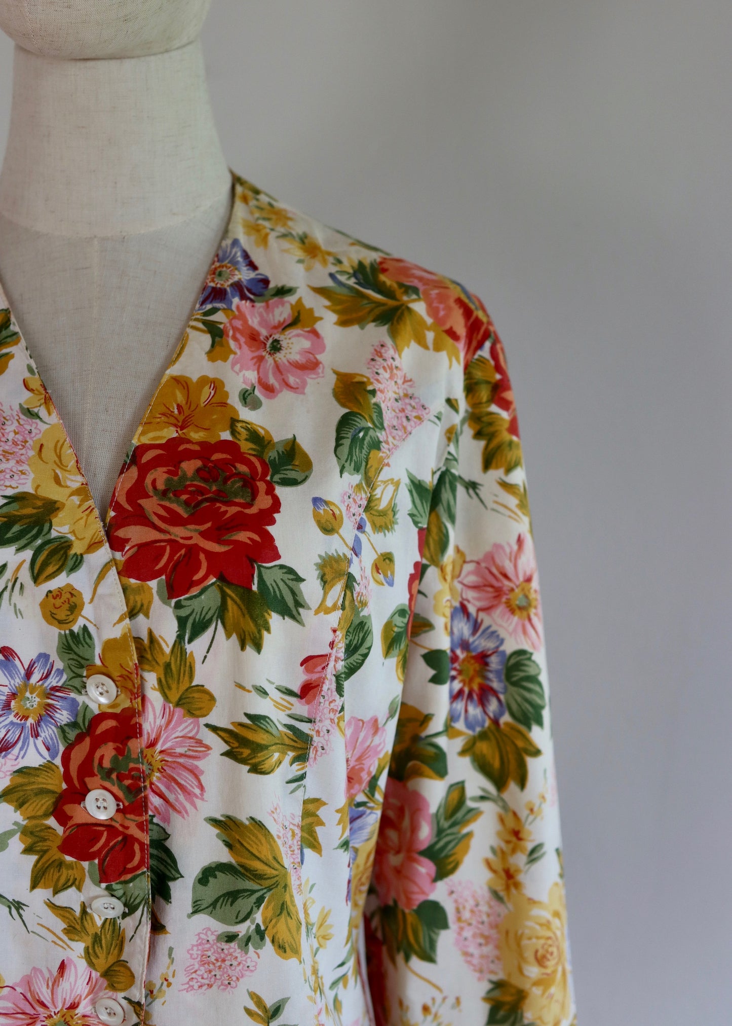 Vintage Monsoon Floral Indian Cotton Jacket