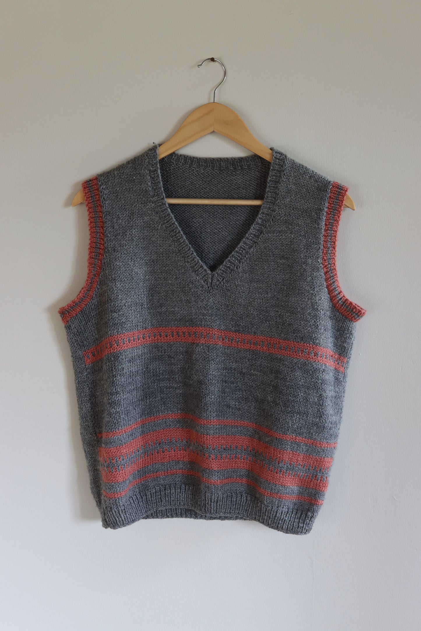 Grey Hand Knitted Vest
