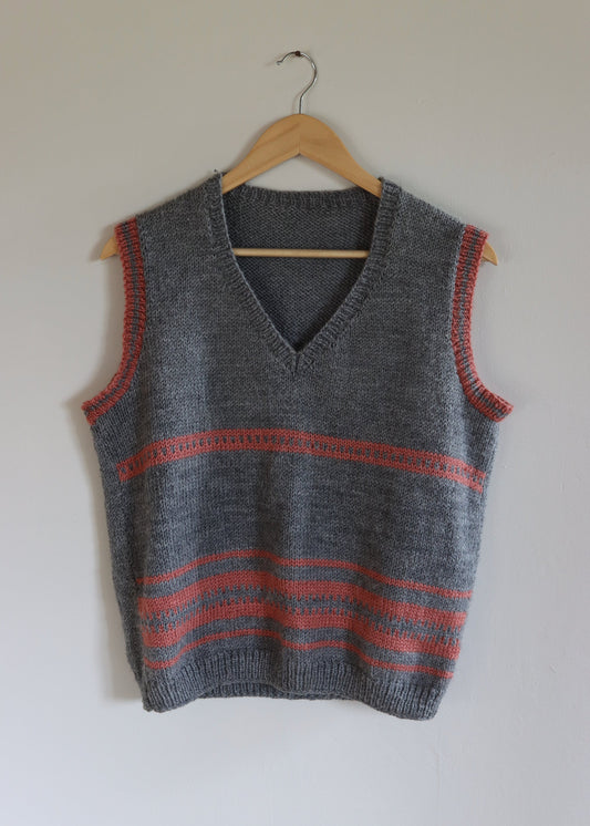 Grey Hand Knitted Vest