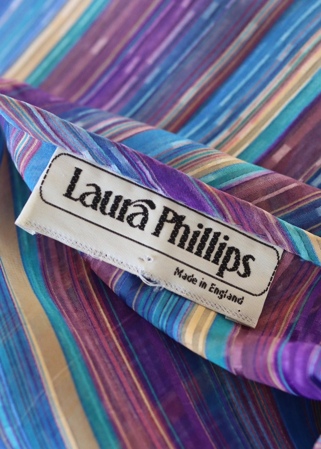 Laura Philips | 1970s Stripe Balloon Sleeve Dress