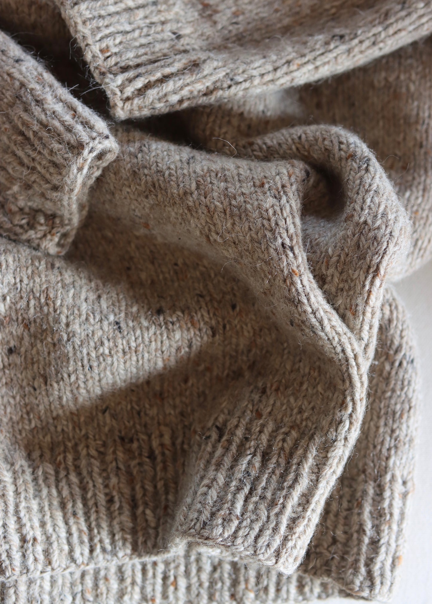 Oversized Hand Knitted Chunky Wool Fishermans Jumper