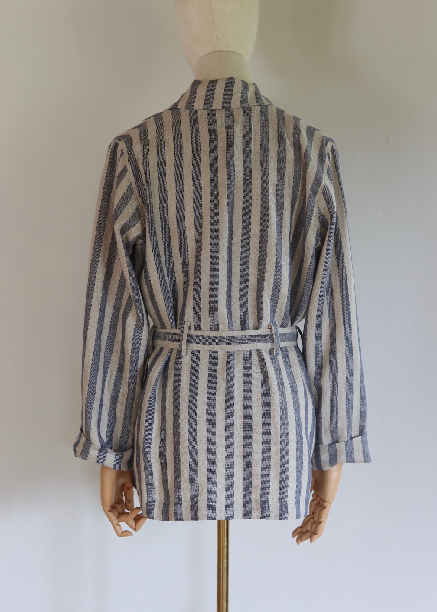 BITTE KAI RAND | Linen Stripe Wrap Jacket