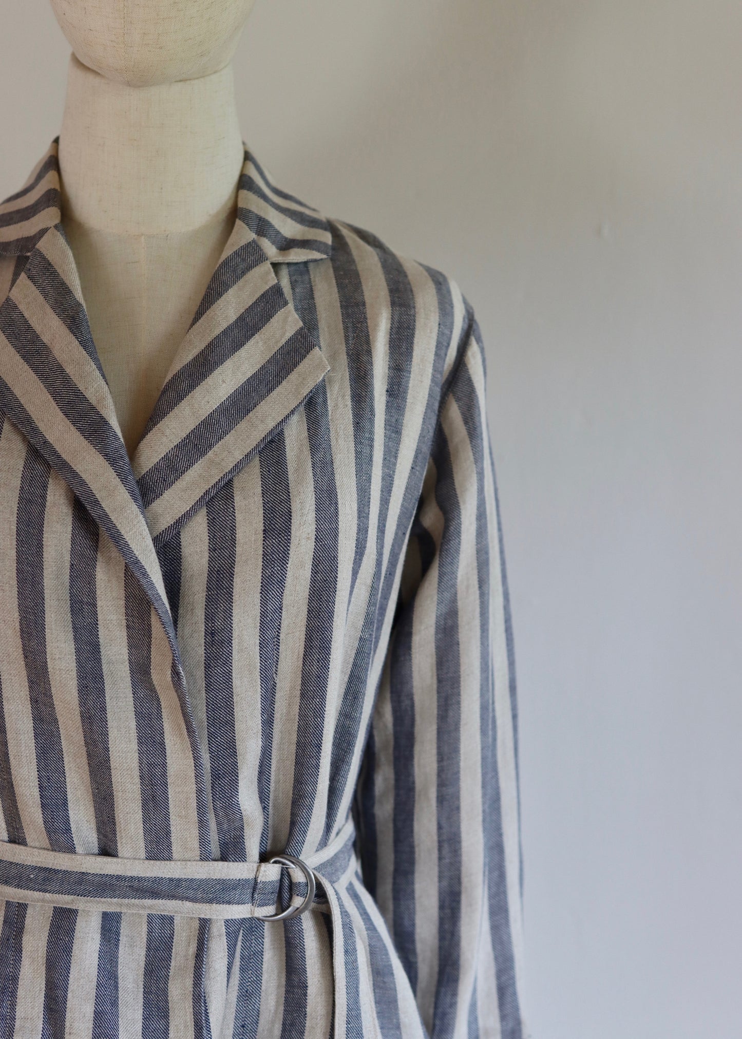 BITTE KAI RAND | Linen Stripe Wrap Jacket