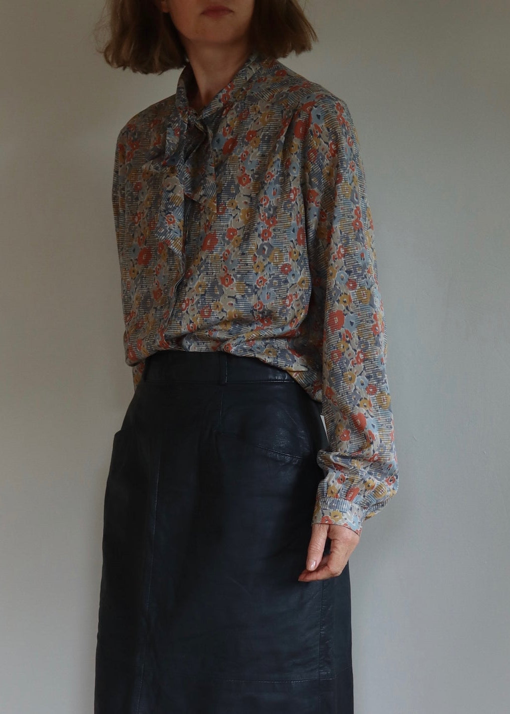 Windsmoor Floral Print Pussy Bow Blouse | 1970s