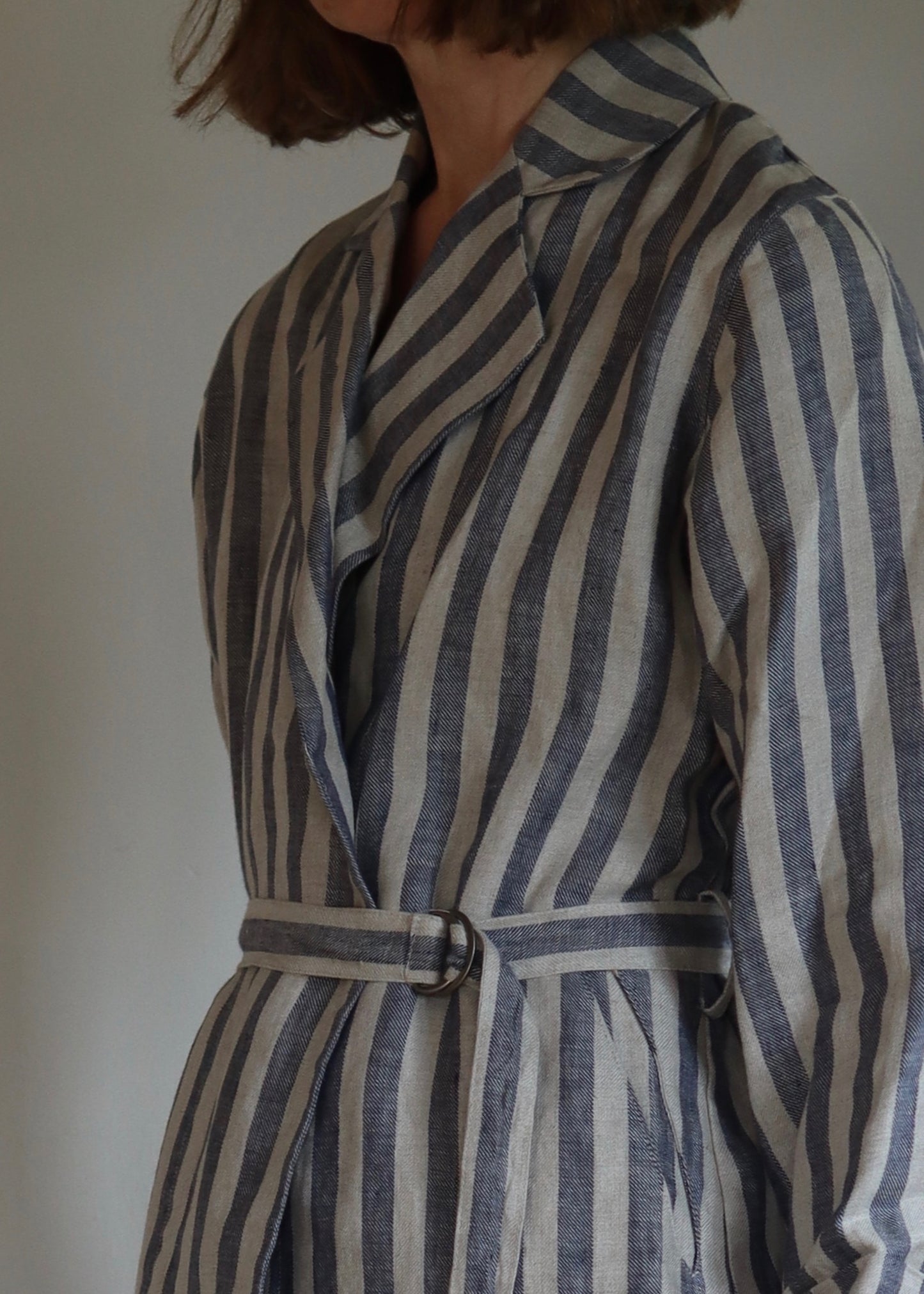 BITTE KAI RAND | Linen Stripe Wrap Jacket