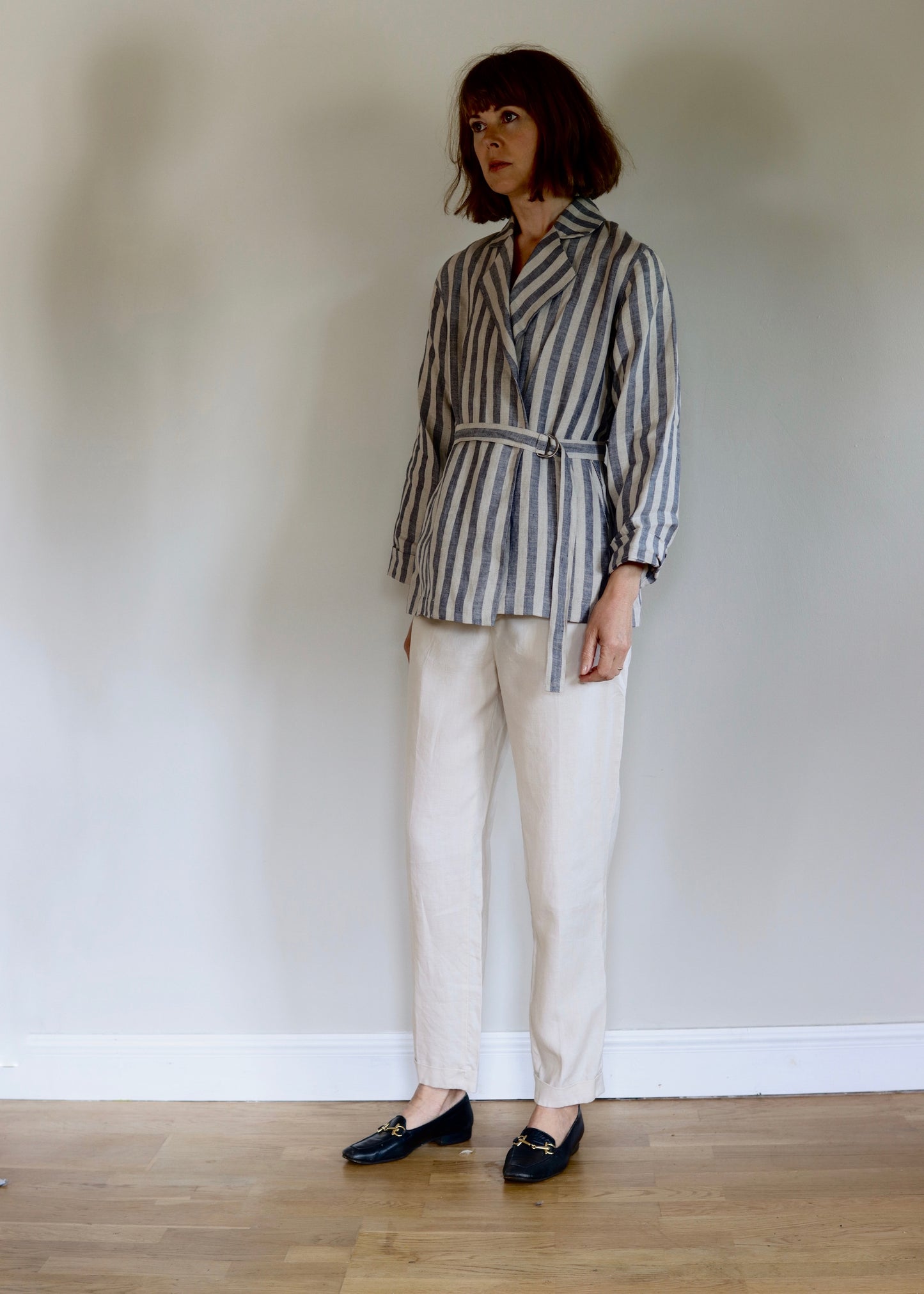 BITTE KAI RAND | Linen Stripe Wrap Jacket