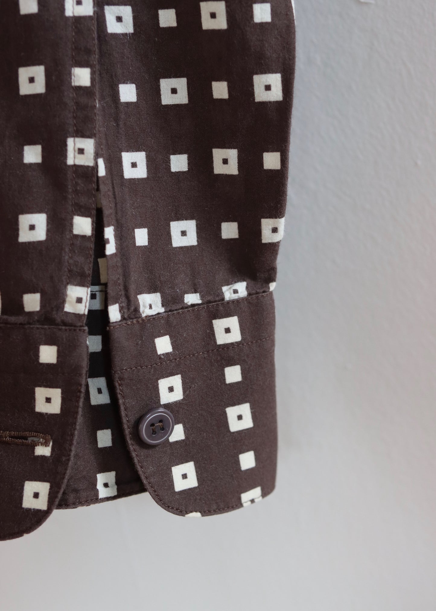 Agnes B Homme | Brown Geometric Print Shirt