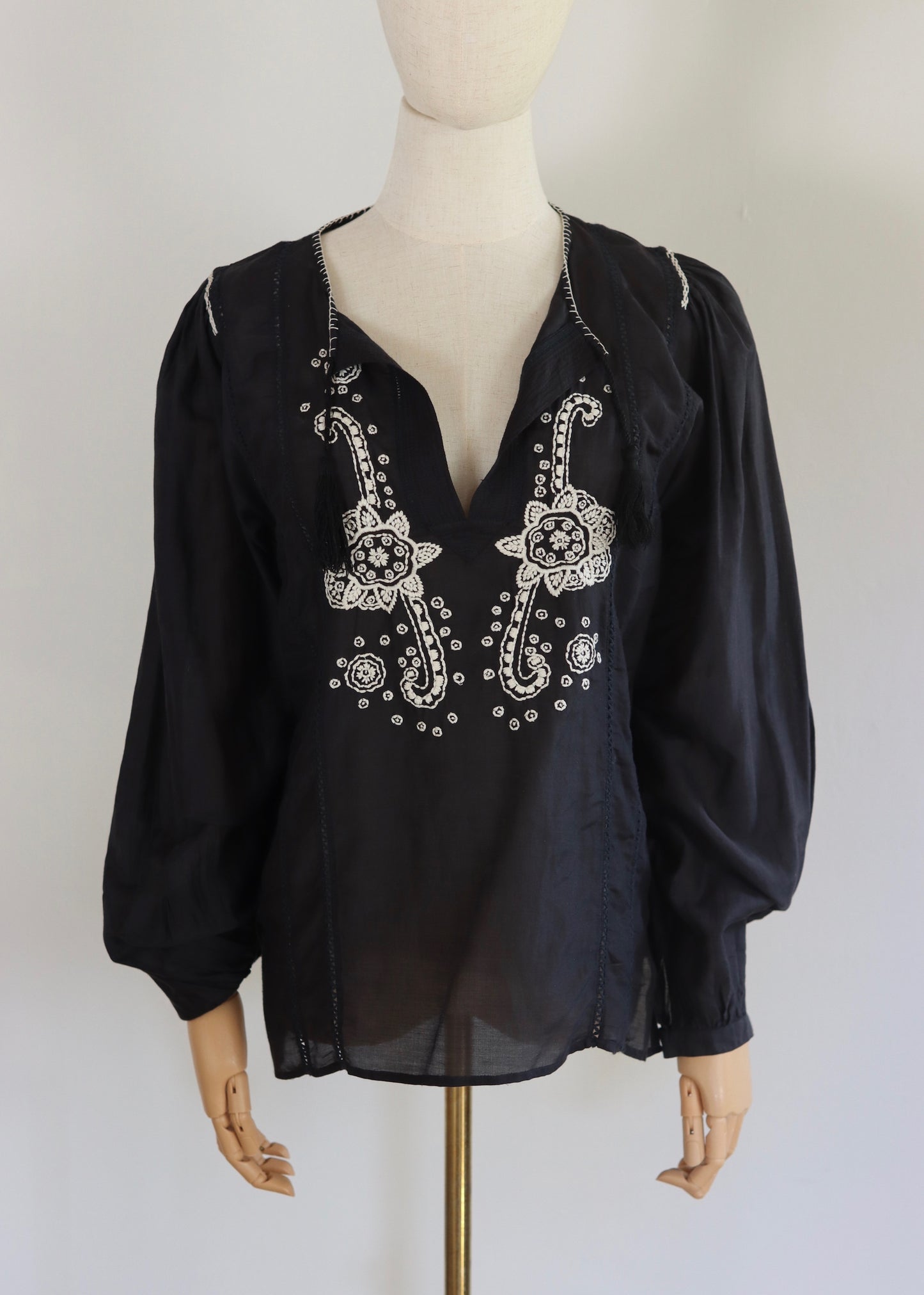 DAY-Birger Mikkelsen | Black Embroidered Blouse