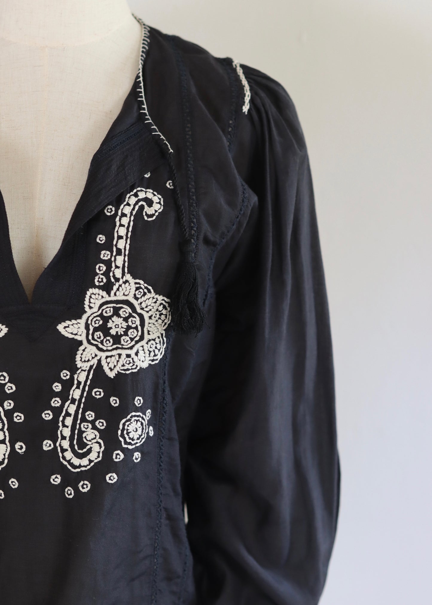 DAY-Birger Mikkelsen | Black Embroidered Blouse