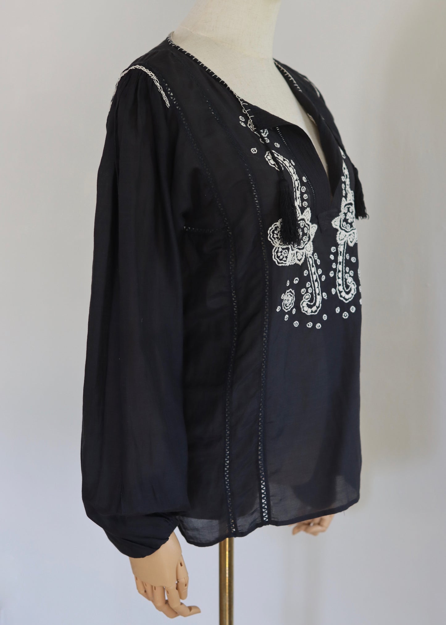 DAY-Birger Mikkelsen | Black Embroidered Blouse