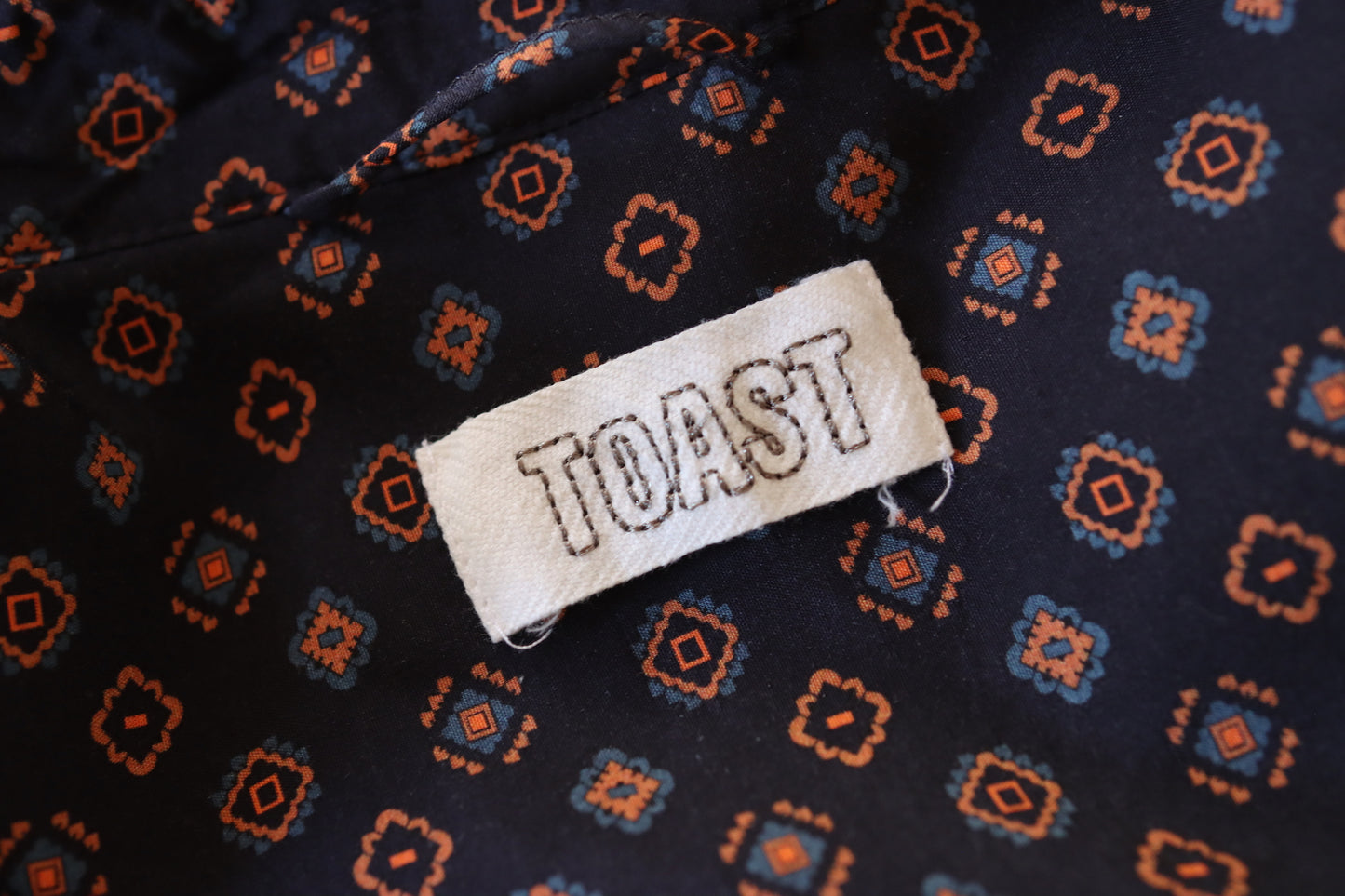 TOAST | Navy Diamond Foulard Jumpsuit