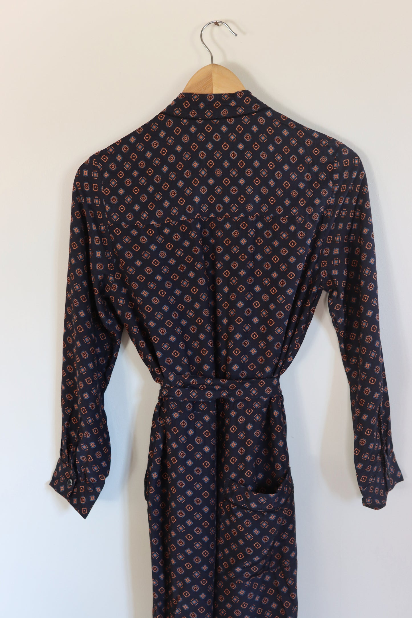 TOAST | Navy Diamond Foulard Jumpsuit