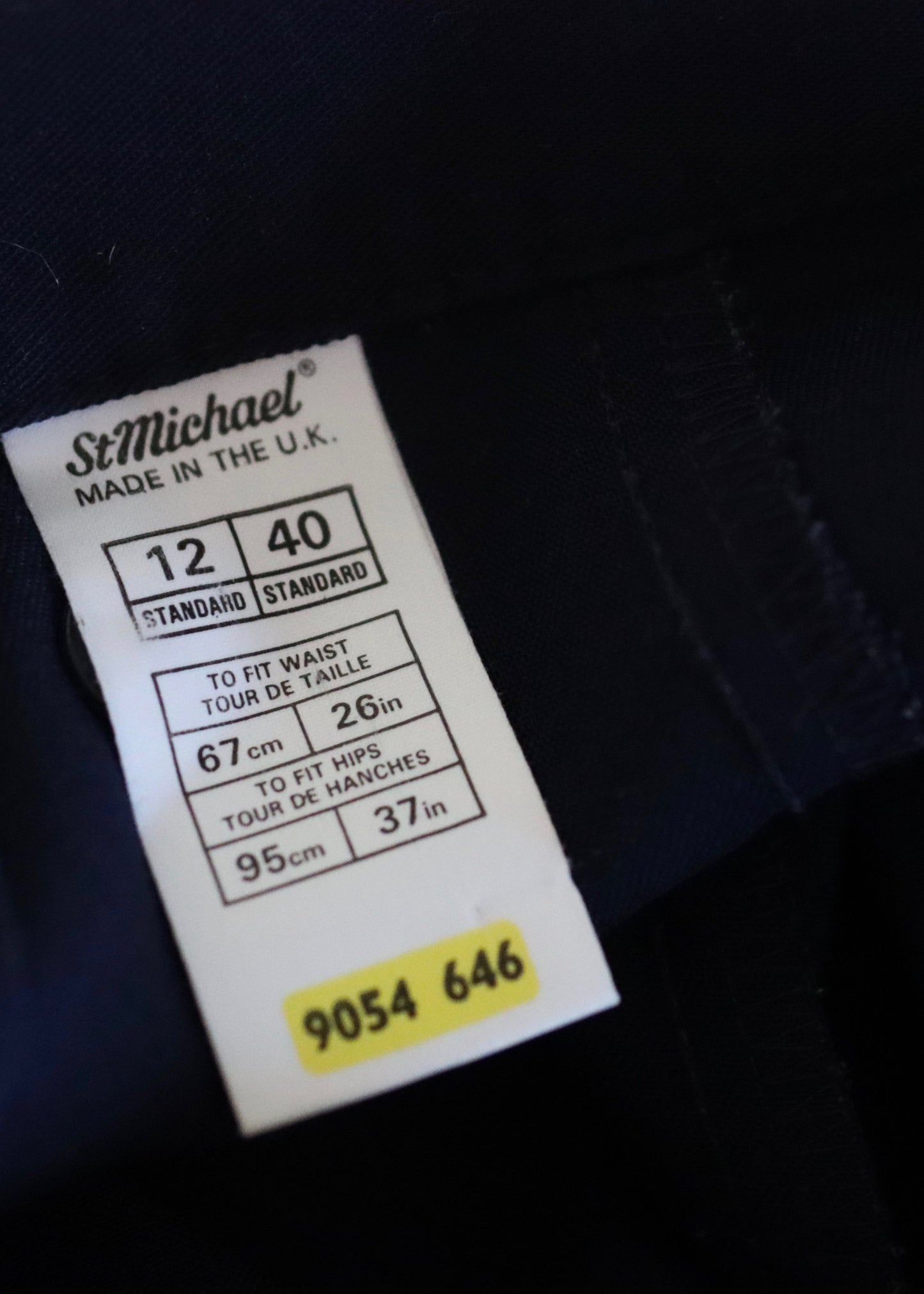 Navy High-Waisted Pleated Trousers