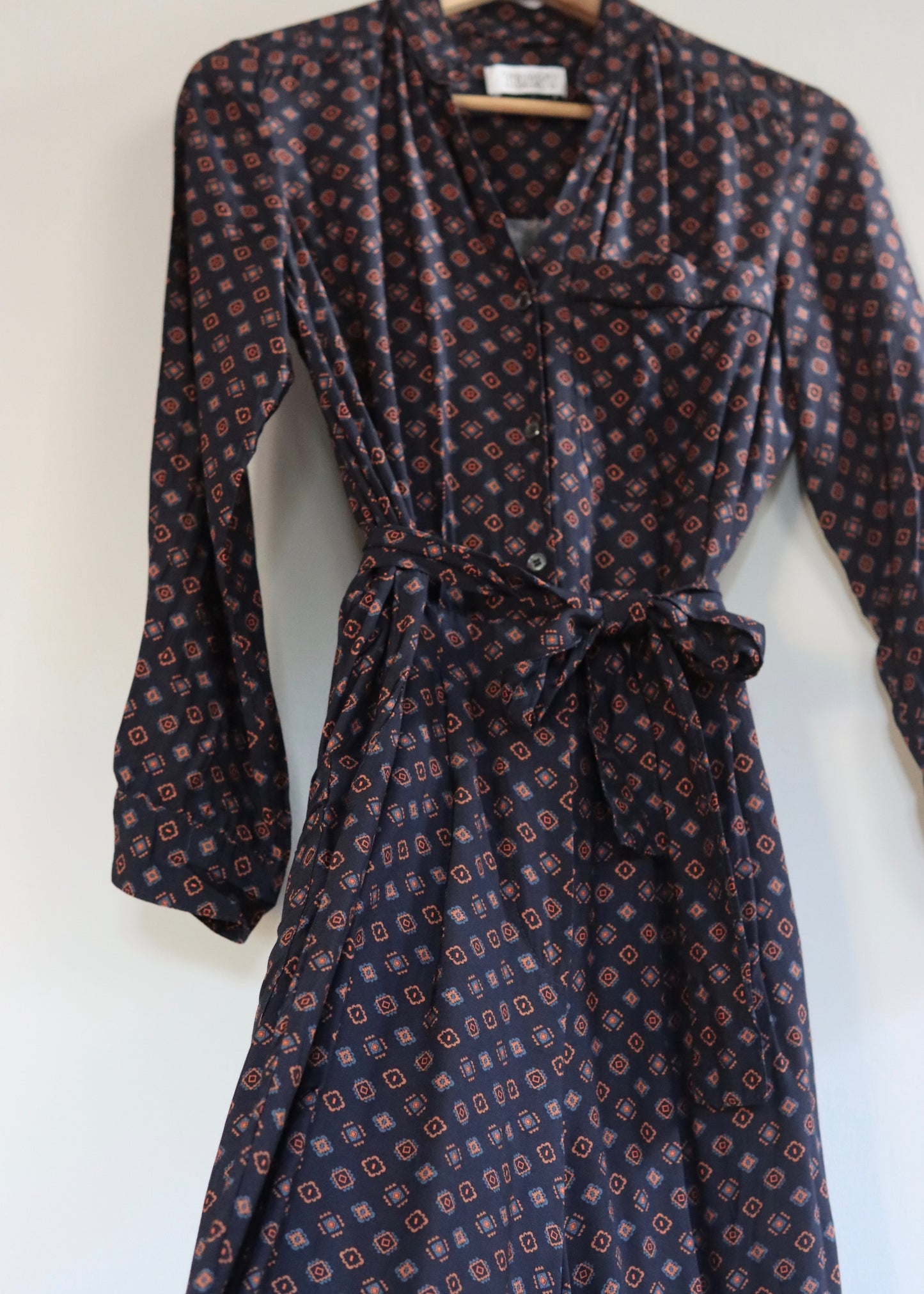 TOAST | Navy Diamond Foulard Jumpsuit