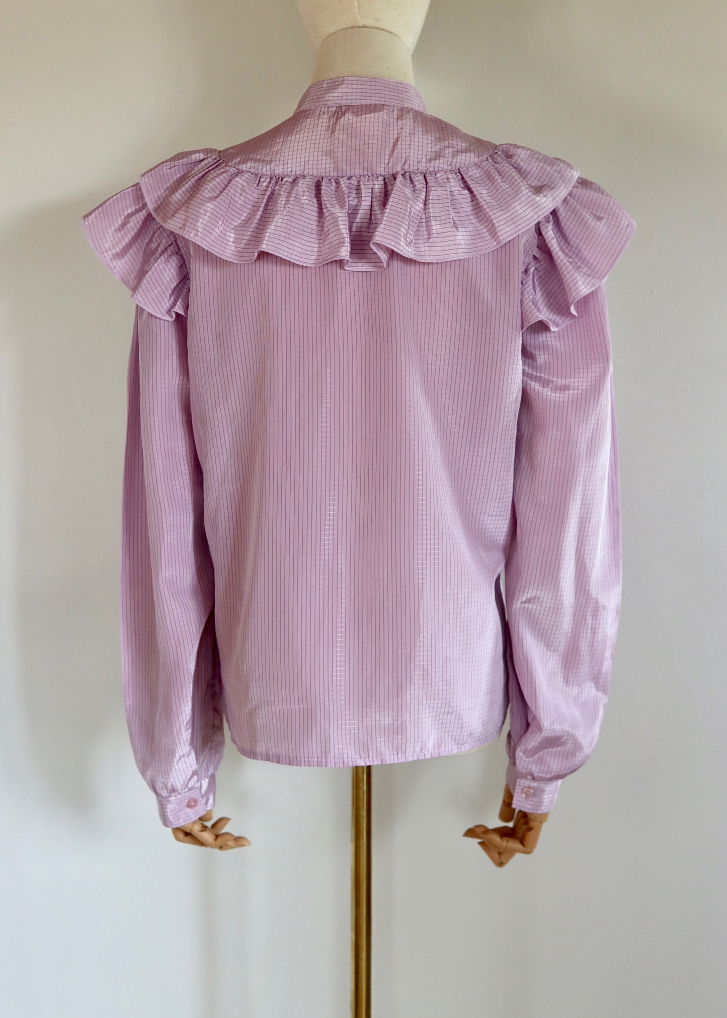 Ruffled 70s/80s Lilac Blouse