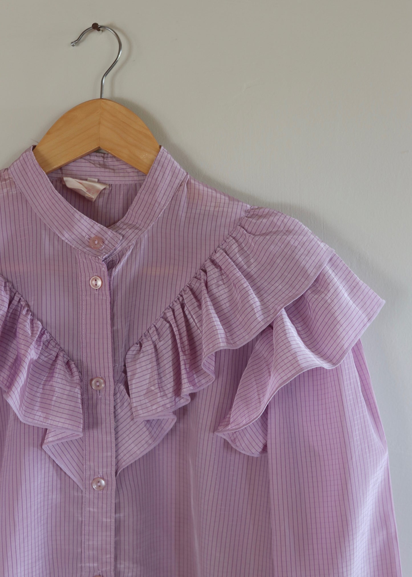 Ruffled 70s/80s Lilac Blouse