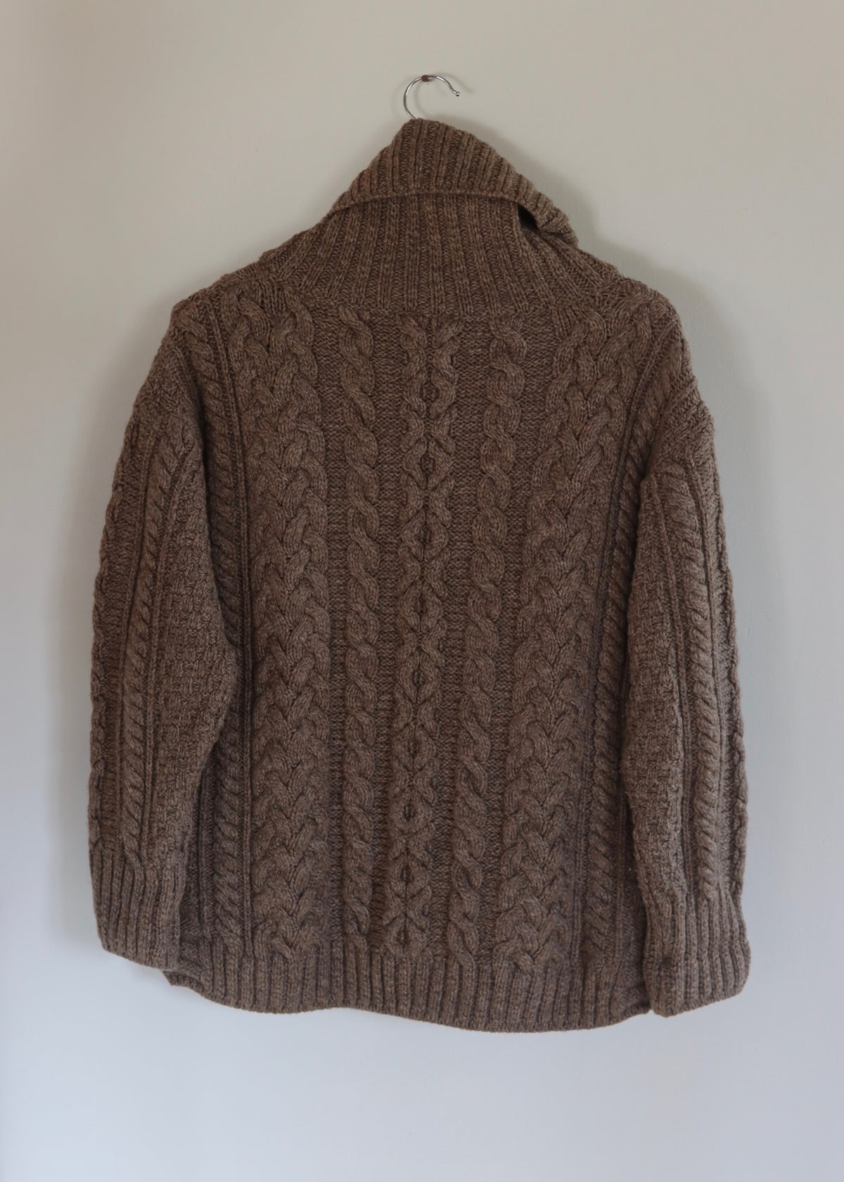 Irish Merino Wool Cardigan Carraig Donn M