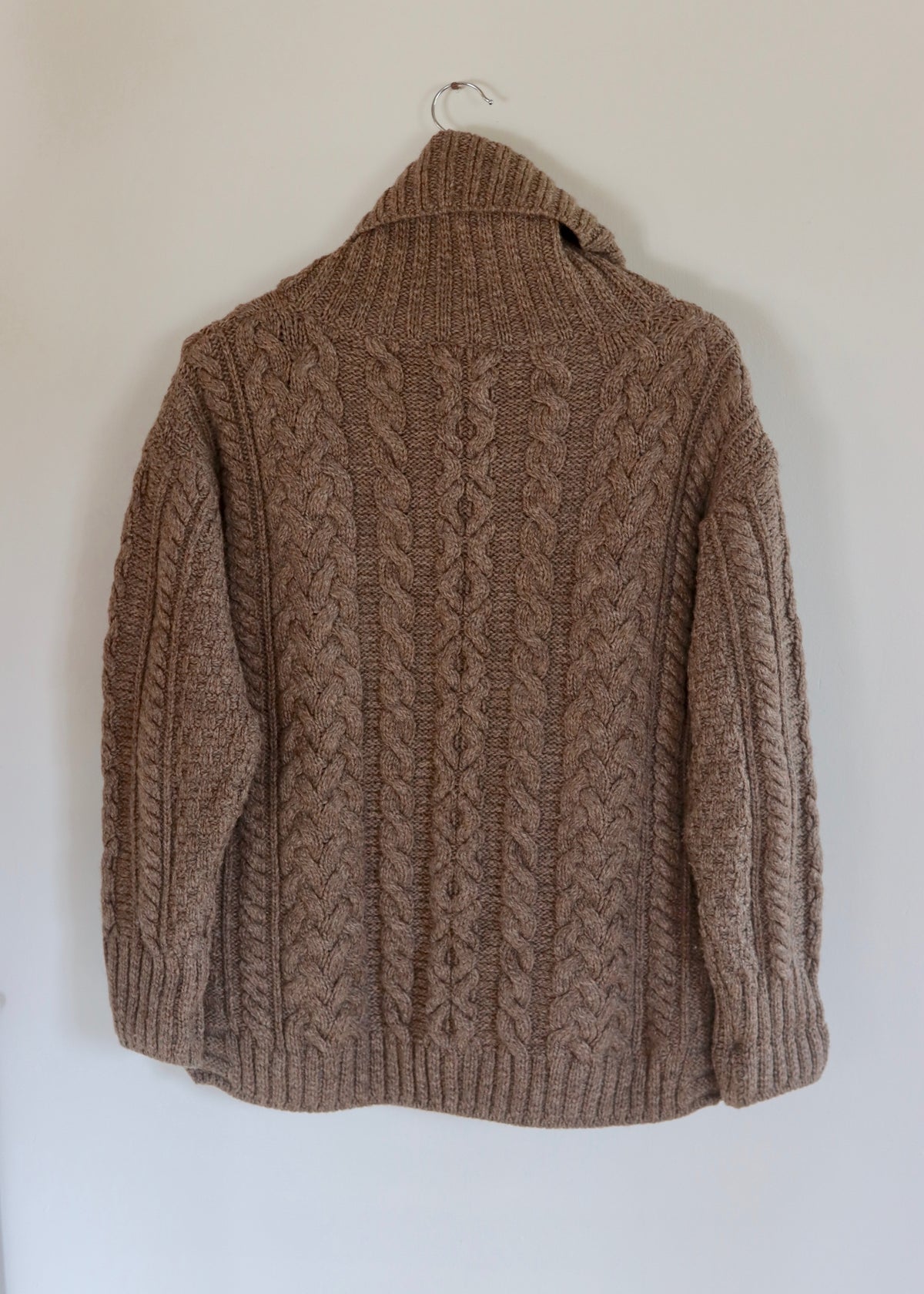 Irish Merino Wool Cardigan Carraig Donn M