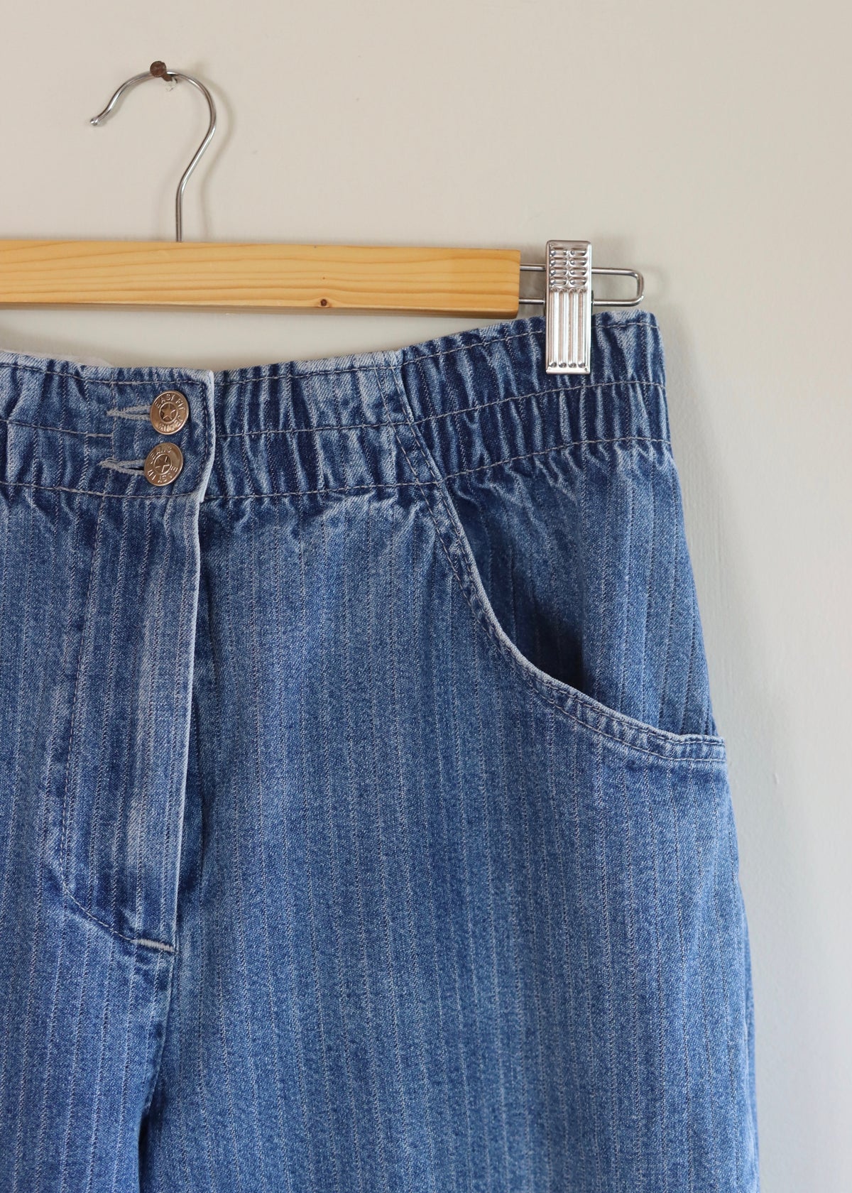 Vintage 80s St Michael Tapered Mom Stripe Jeans
