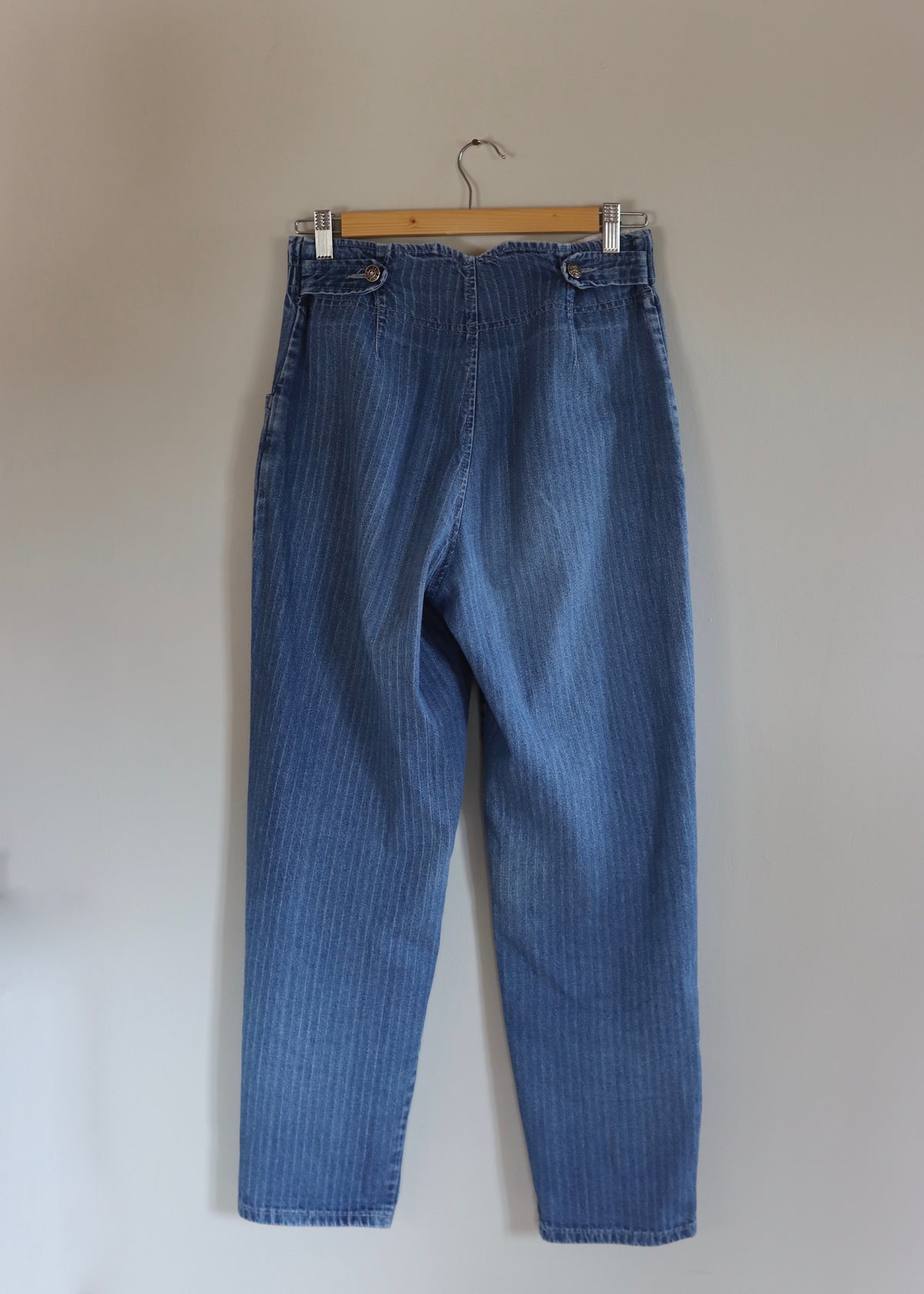Vintage 80s St Michael Tapered Mom Stripe Jeans