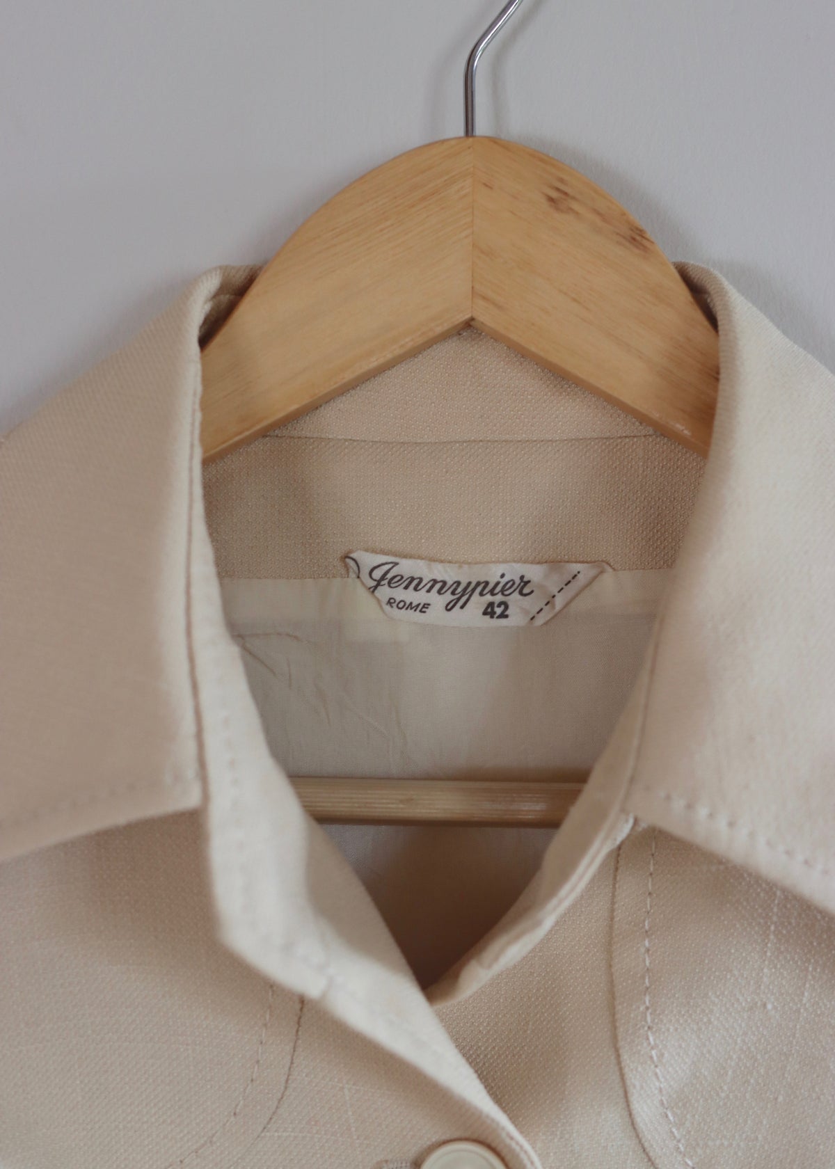 1970s Cream Belted Jacket