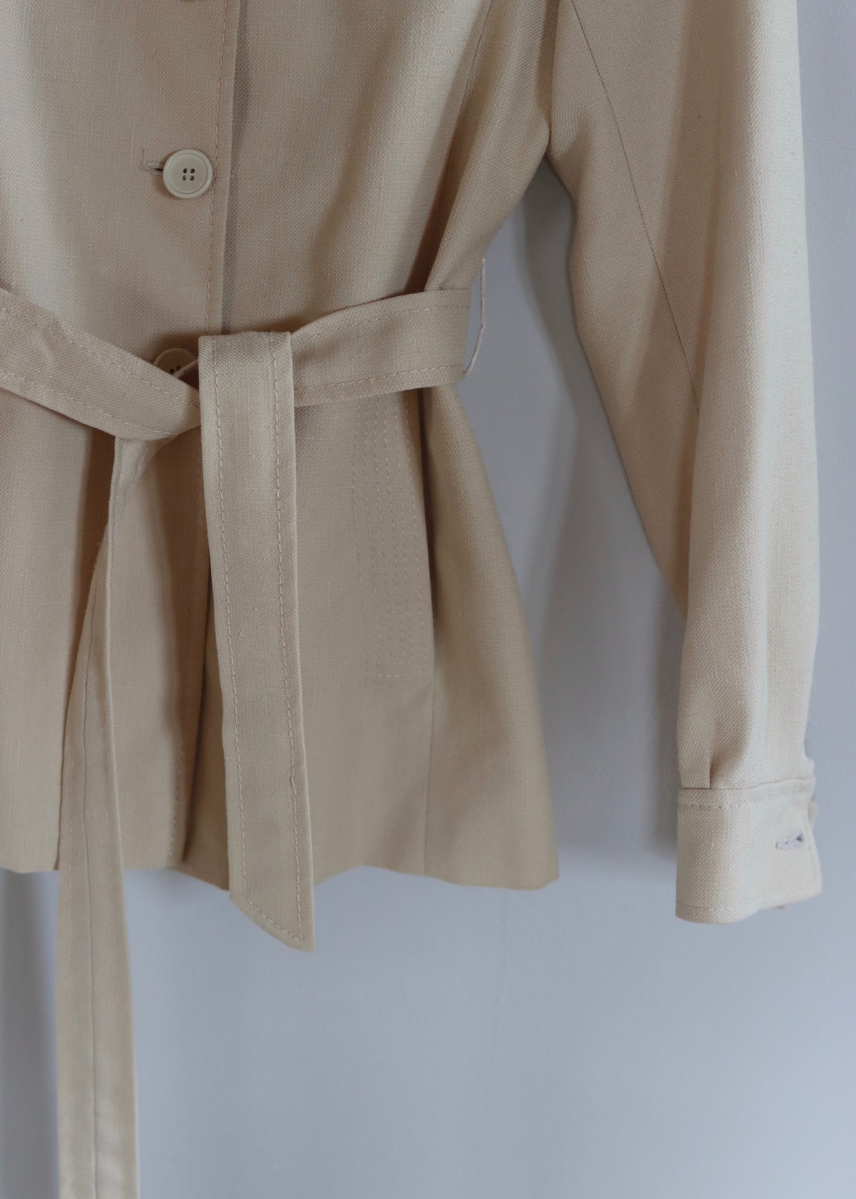 1970s Cream Belted Jacket