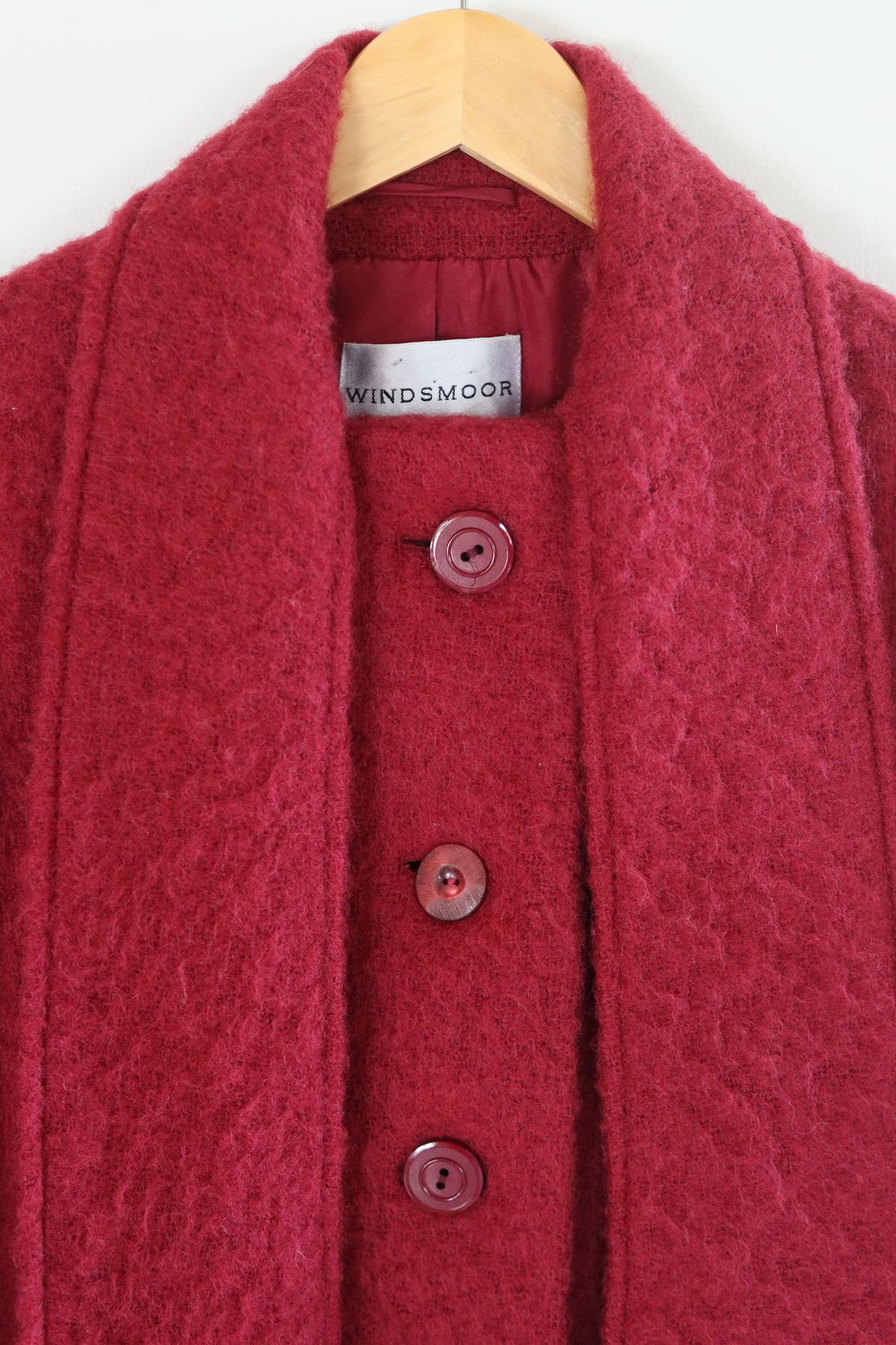 Windsmoor | Red Mohair Blend Scarf Coat